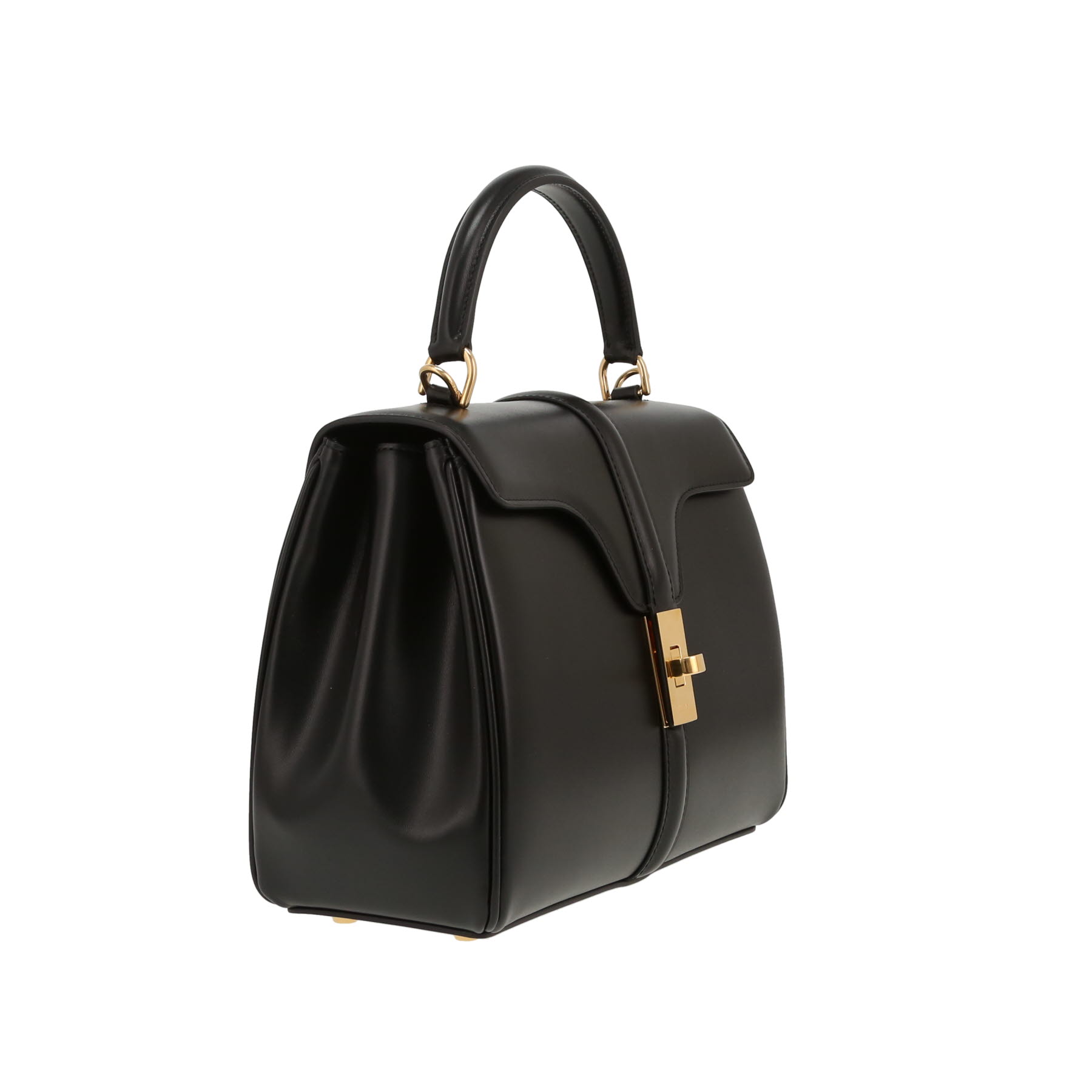Celine  16 small model  shoulder bag  in black leather