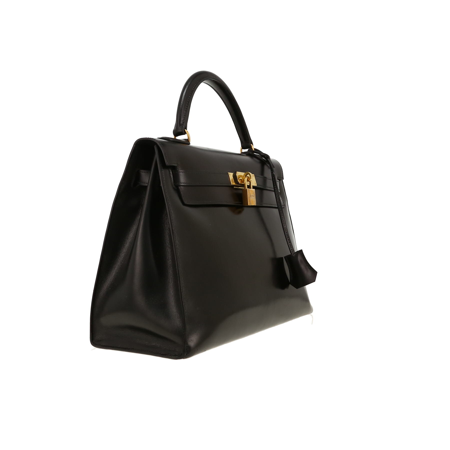 Hermès  Kelly 32 cm handbag  in black box leather