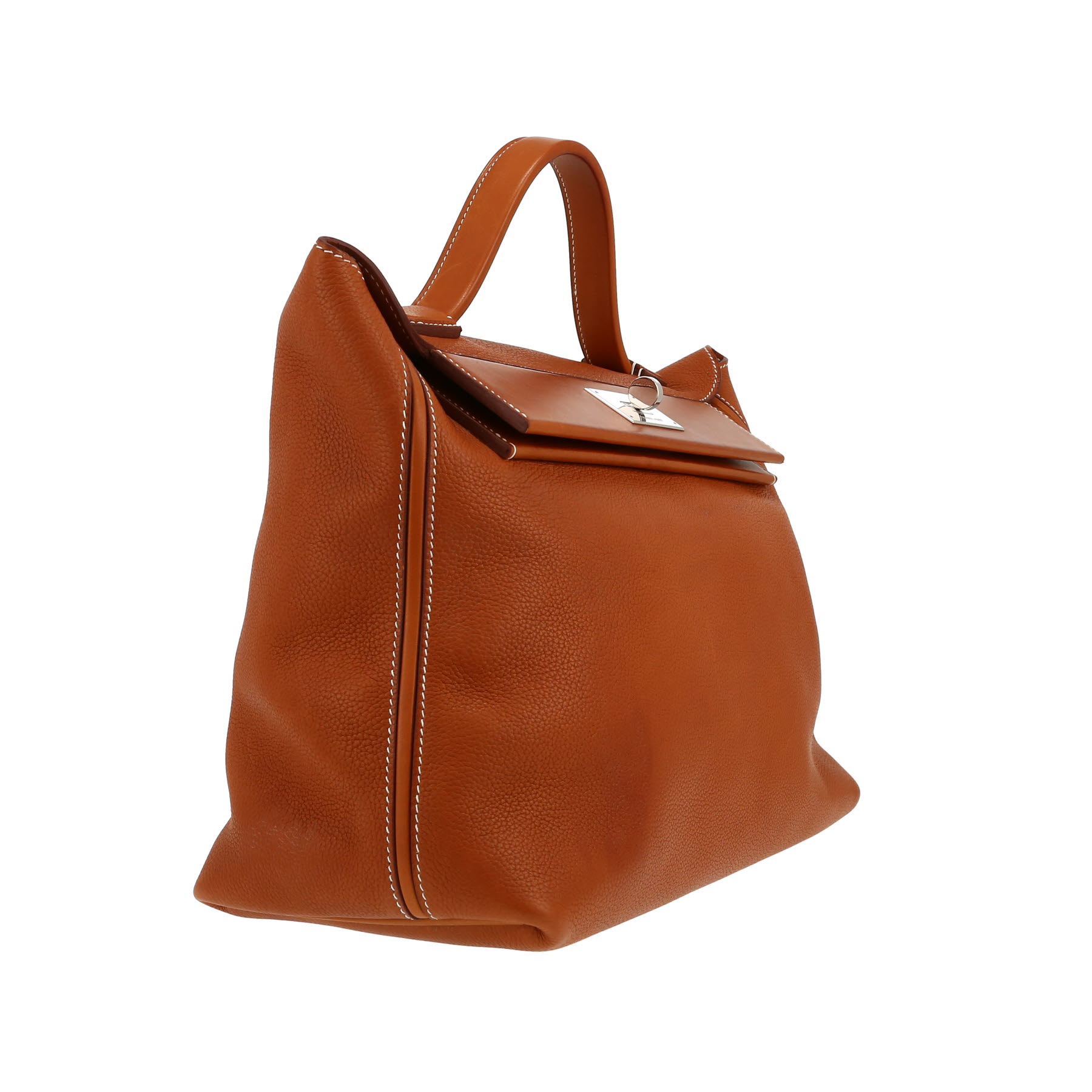 Hermès  24/24 large model  handbag  in fawn Barenia Faubourg