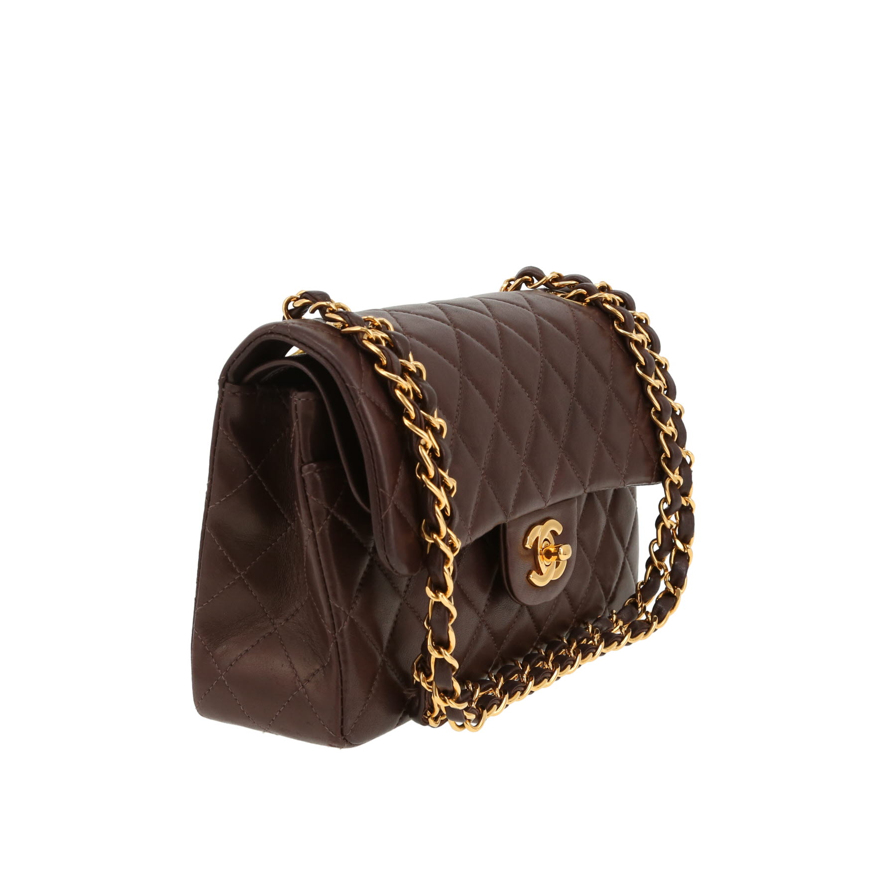 Chanel  Timeless Classic handbag  in brown quilted leather