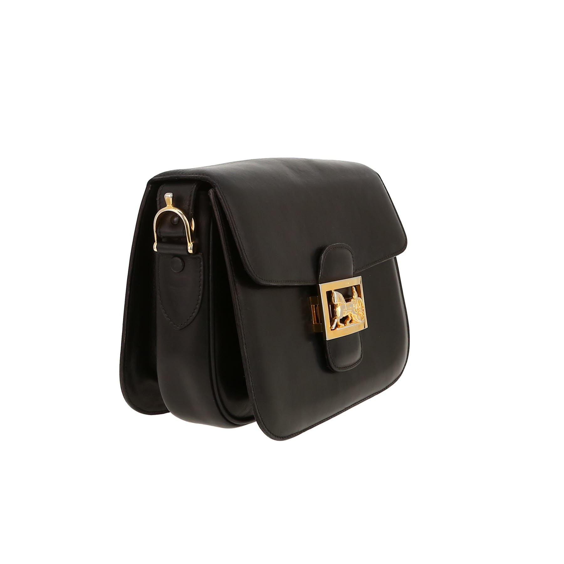 Celine  Vintage handbag  in black leather