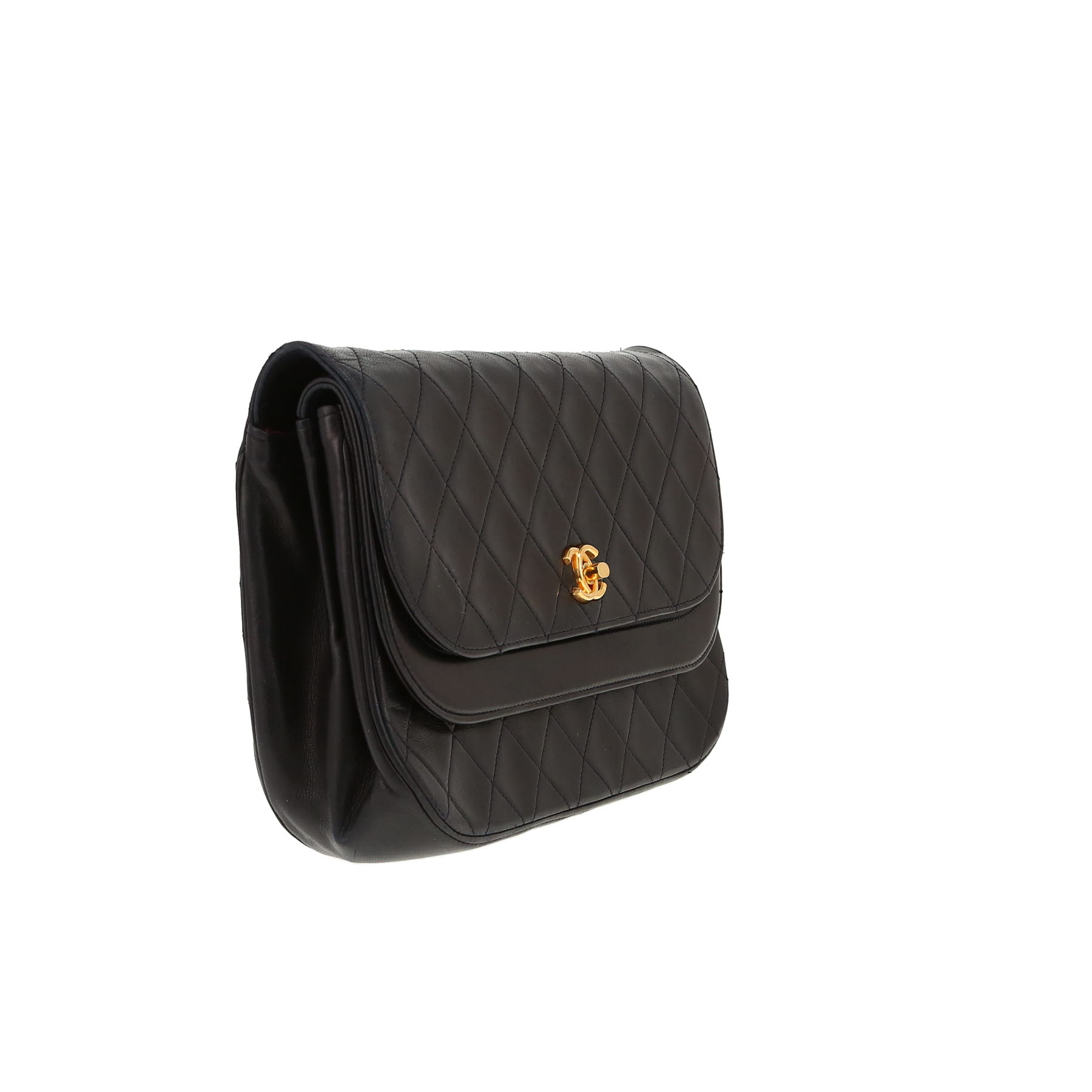 Chanel  Vintage handbag  in black quilted leather