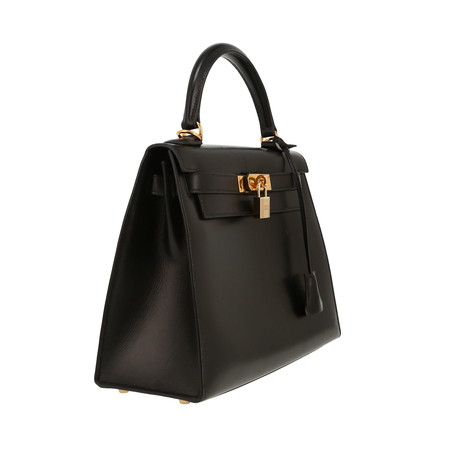 Hermès  Kelly 28 cm handbag  in black box leather