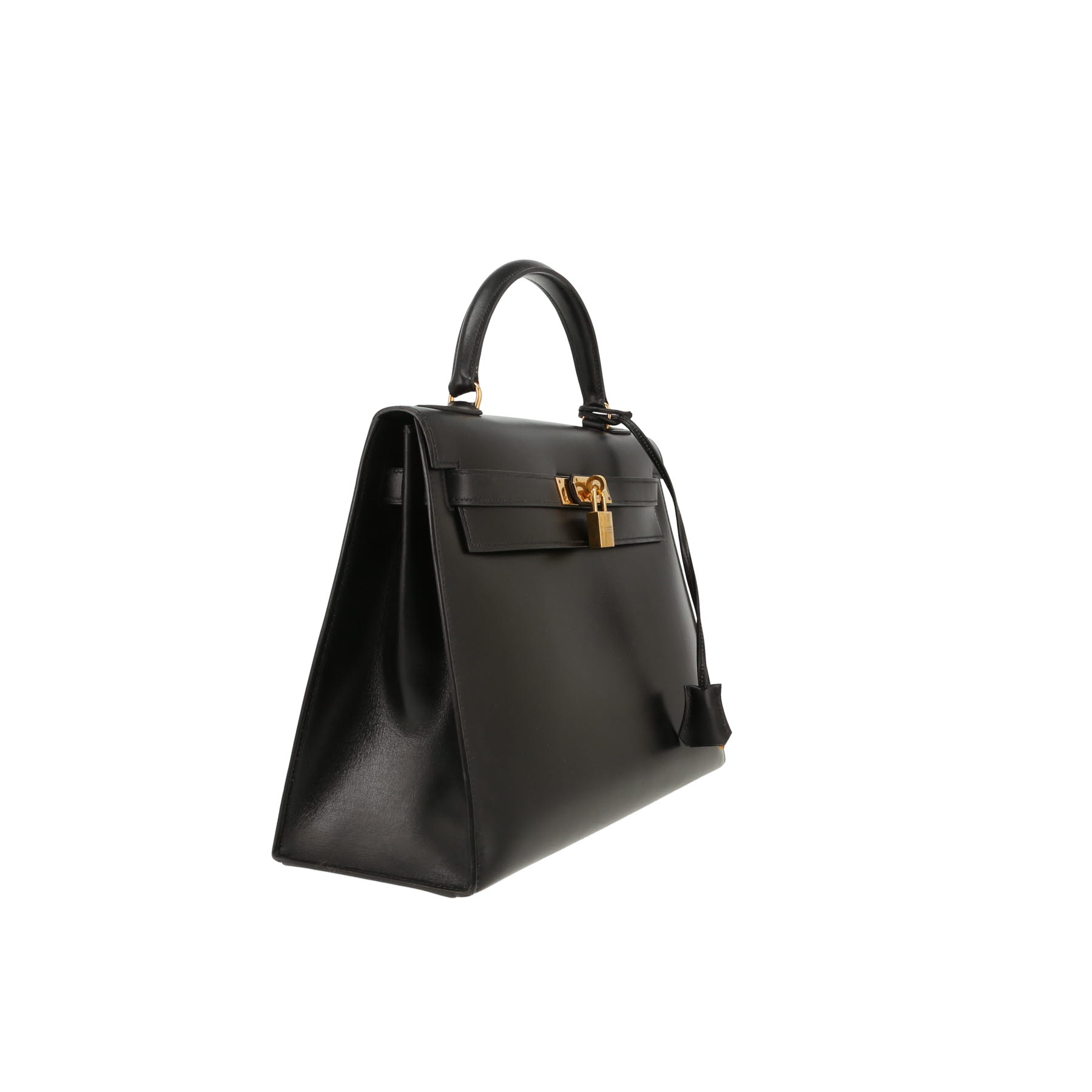 Hermès  Kelly 32 cm handbag  in black box leather