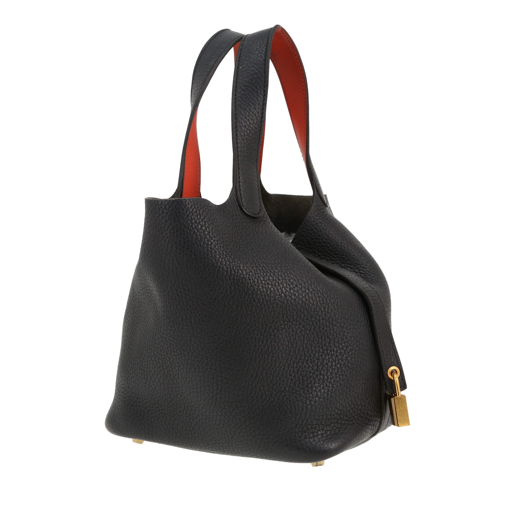 Hermès  Picotin 18 cm handbag  in indigo blue leather taurillon clémence