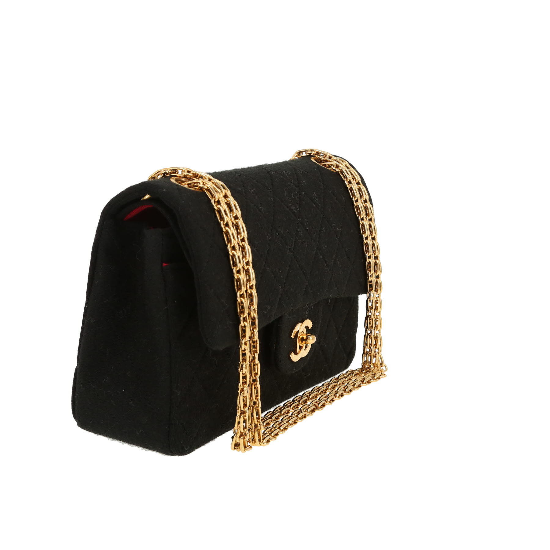 Bolso de mano Chanel  Timeless Petit en tejido jersey negro