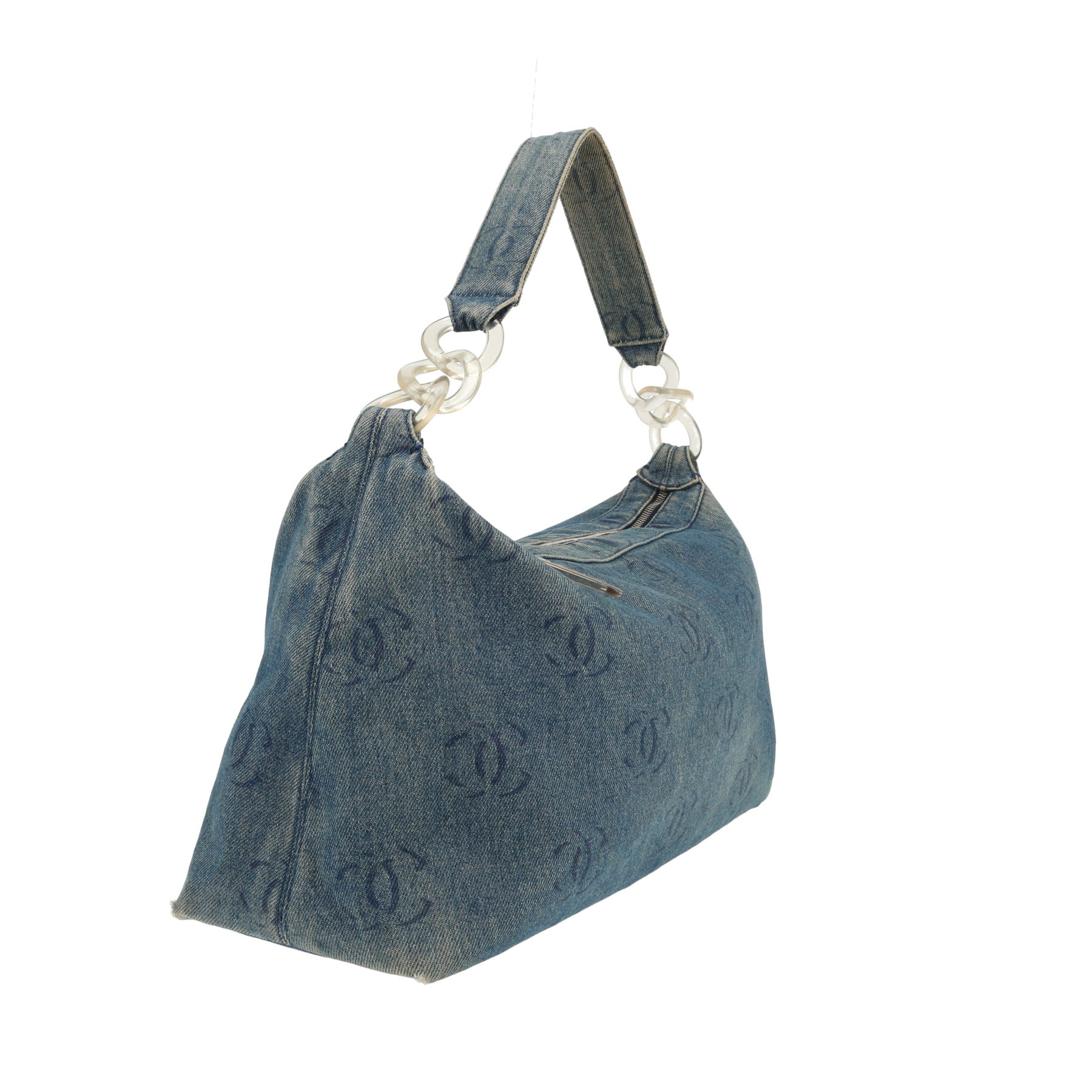 Chanel  Coco Mark Tote handbag  in blue denim canvas