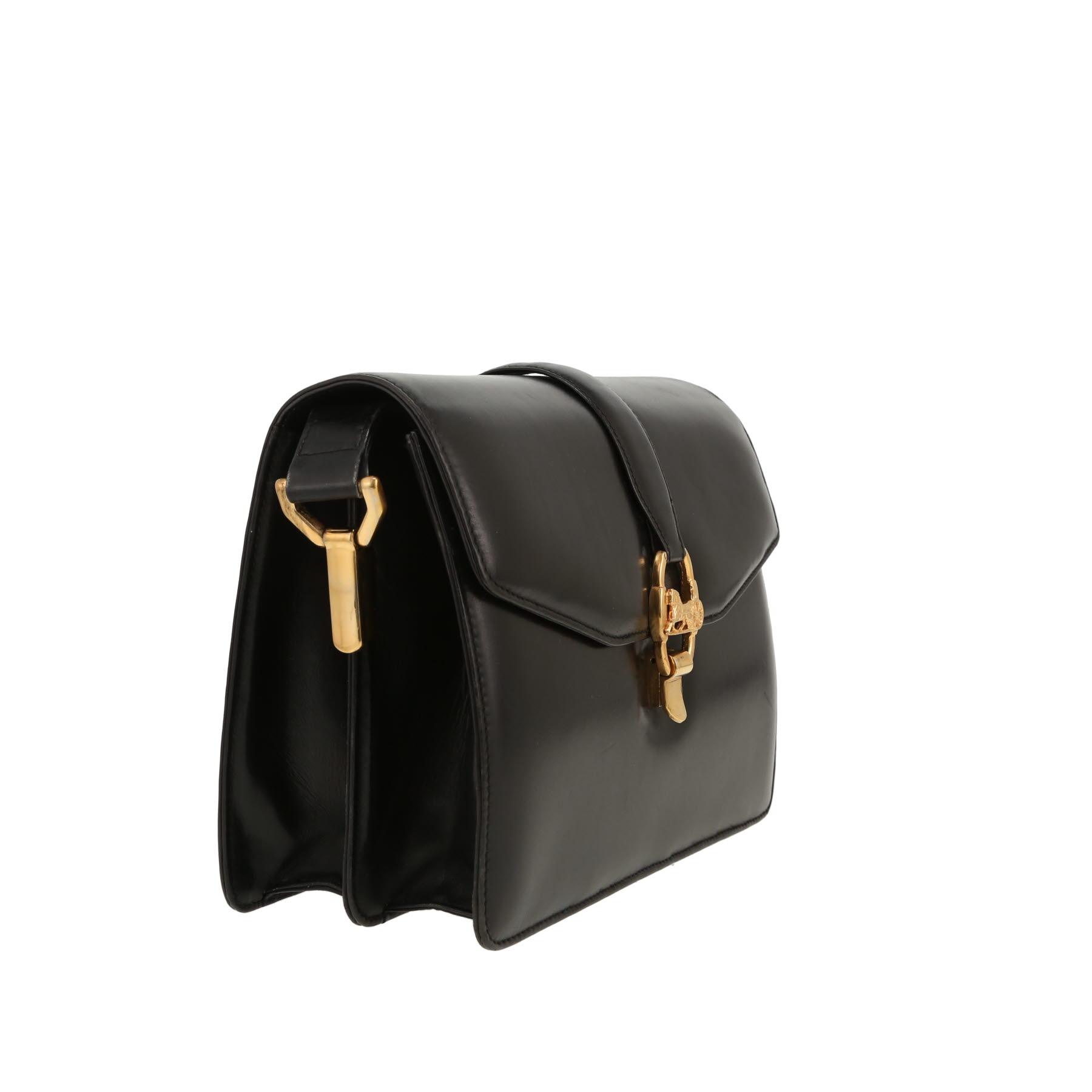 Celine  Horse Carriage handbag  in black leather