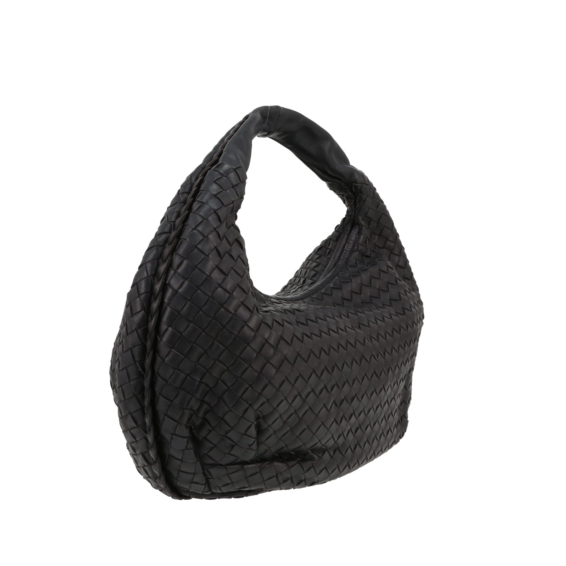 Bottega Veneta  Veneta handbag  in navy blue intrecciato leather