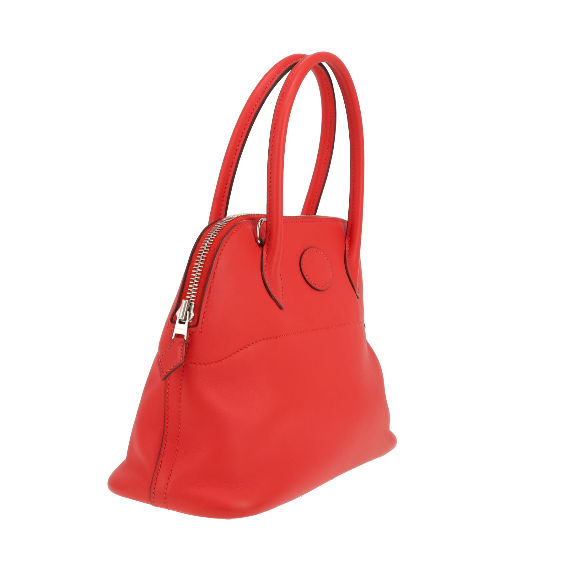 Bolso de mano Hermès  Bolide 27 cm en cuero swift rojo Tomate