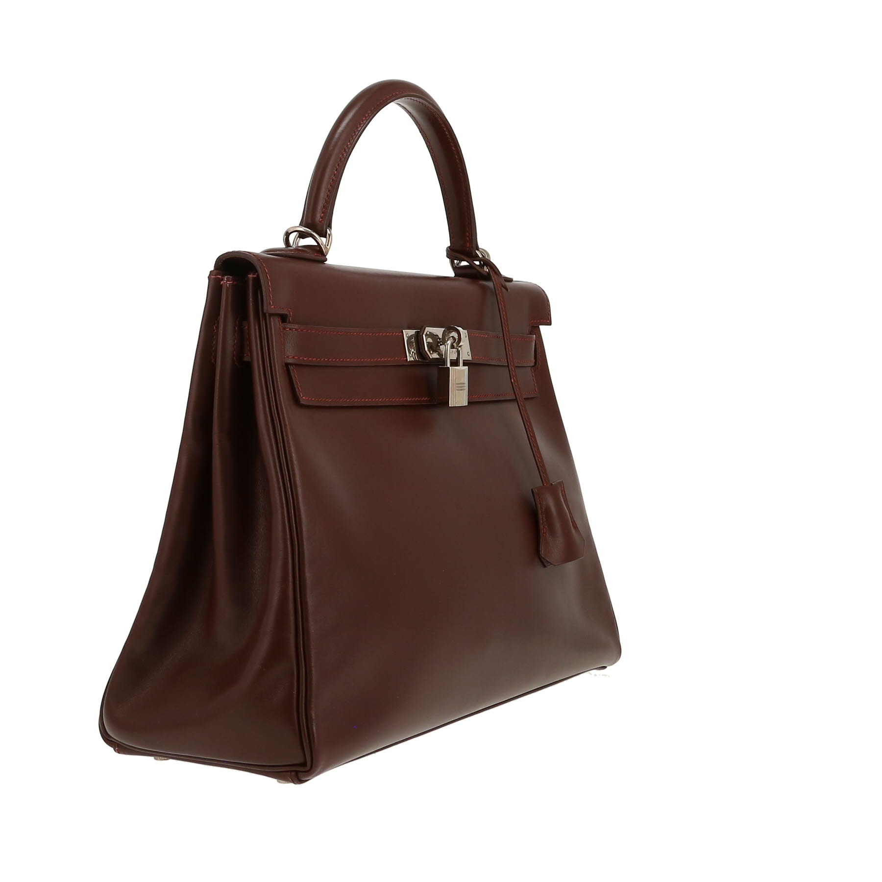 Hermès  Kelly 32 cm handbag  in brown box leather