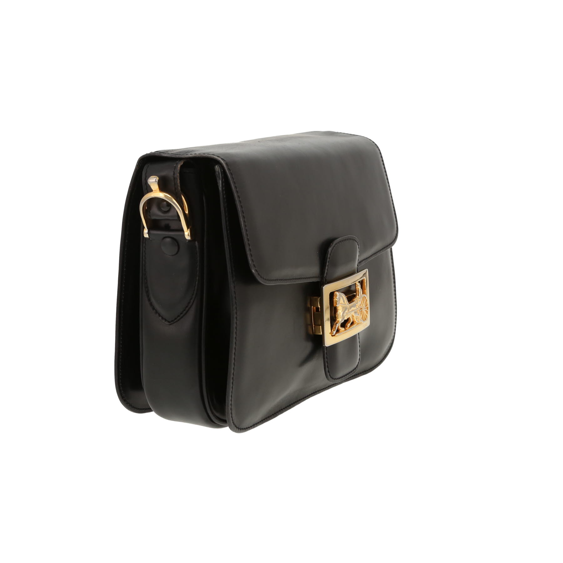 Borsa da spalla o a mano Celine  Vintage in pelle nera