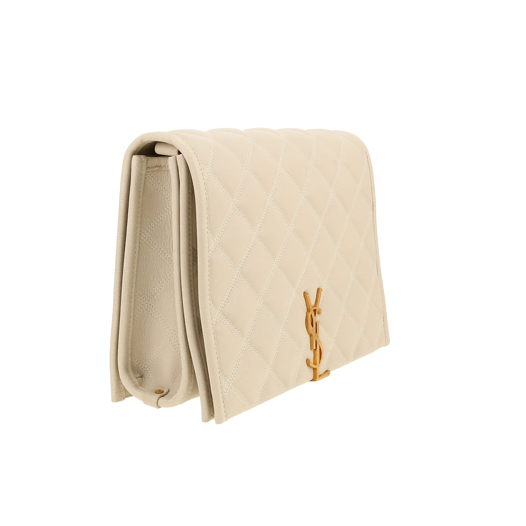 Saint Laurent  Becky handbag  in white quilted leather