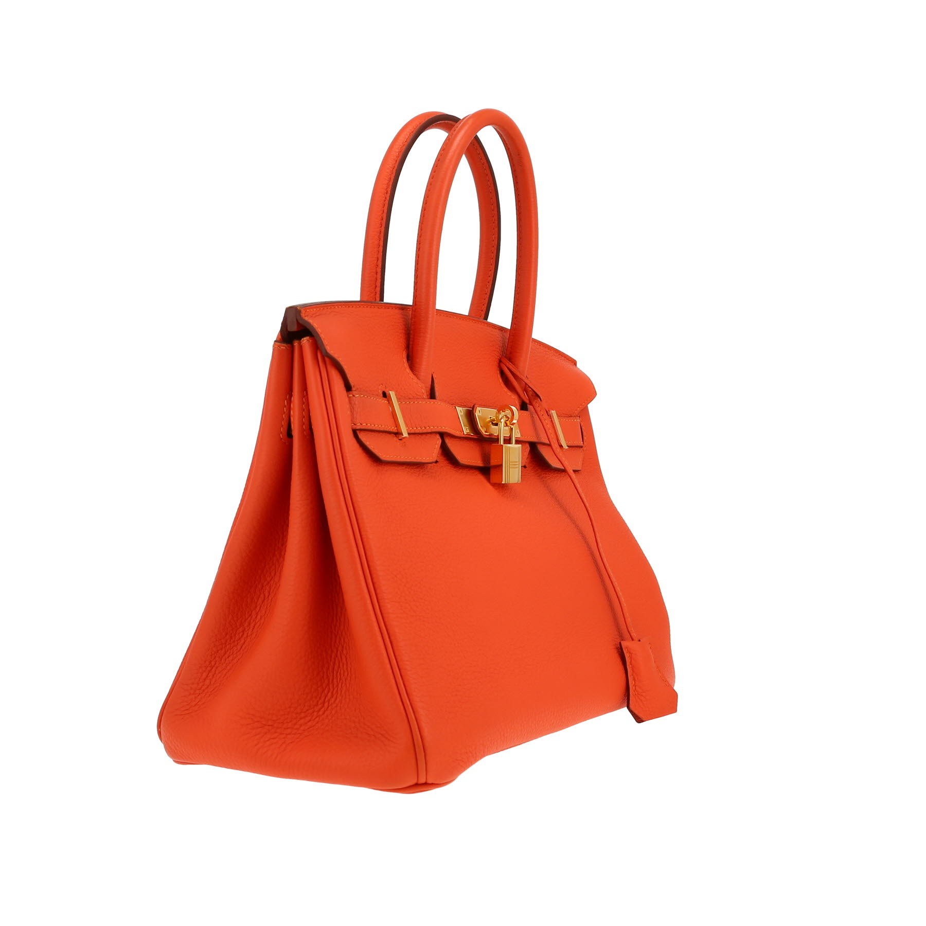 Hermès  Birkin 30 cm handbag  in orange Feu togo leather