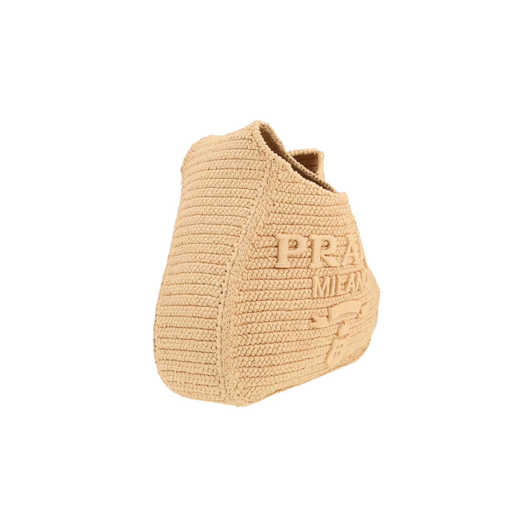 Prada   shoulder bag  in beige raphia
