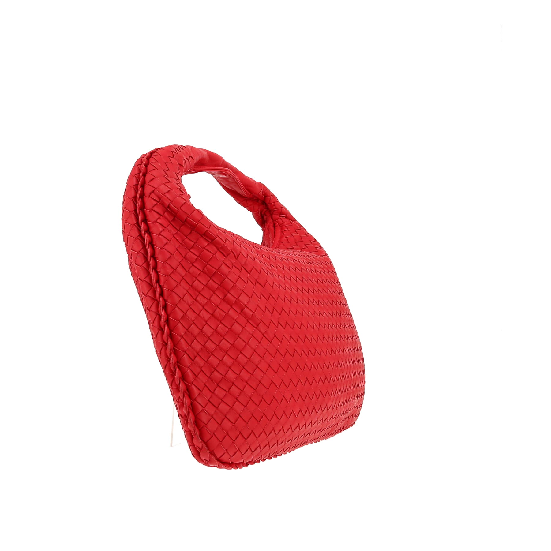 Bottega Veneta  Veneta handbag  in red intrecciato leather