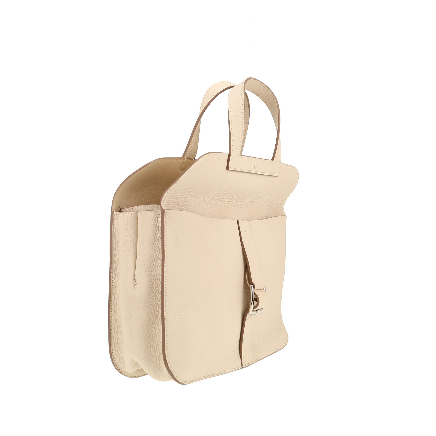 Hermès  Halzan handbag  in Craie togo leather