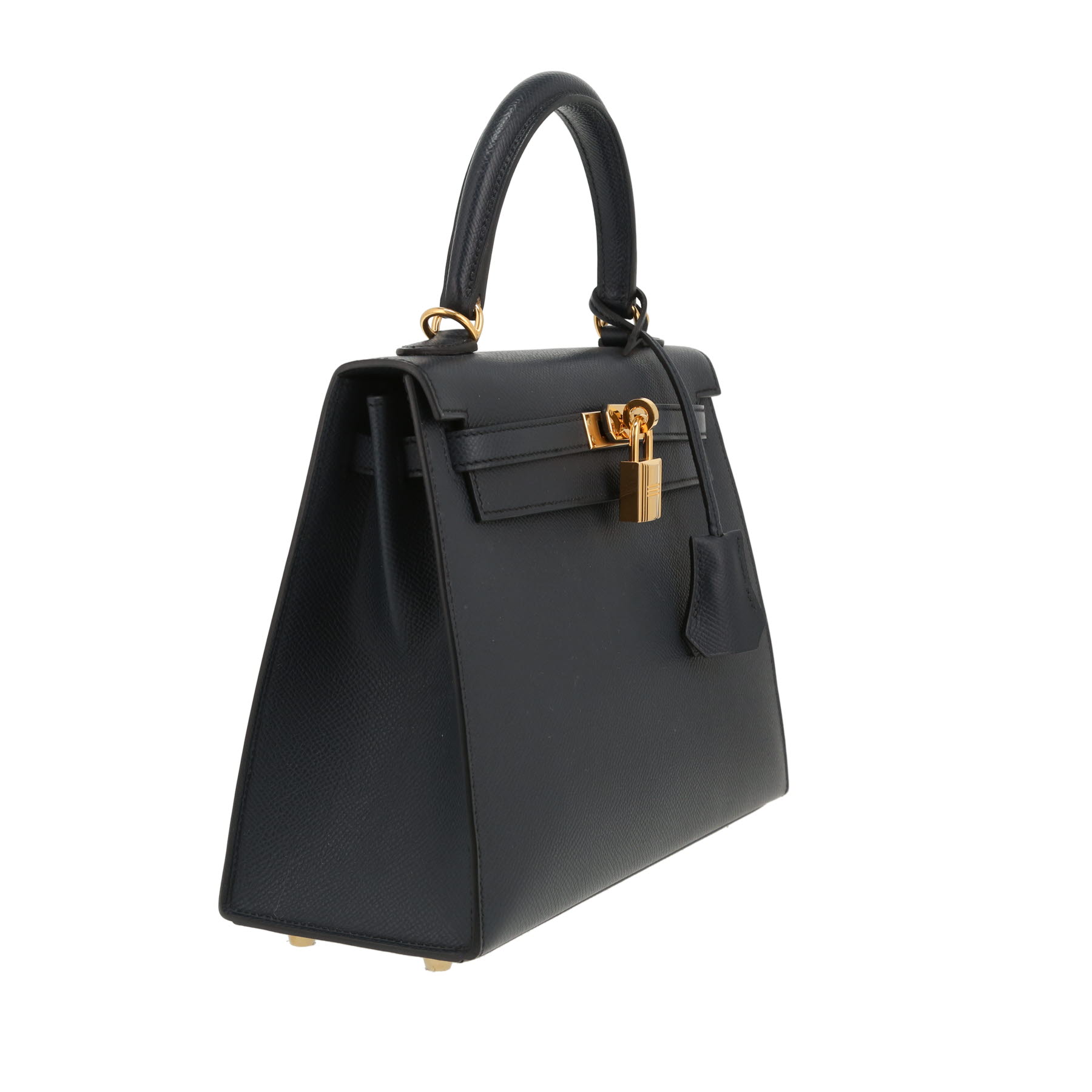 Sac à main Hermès  Kelly 25 cm en cuir epsom bleu indigo