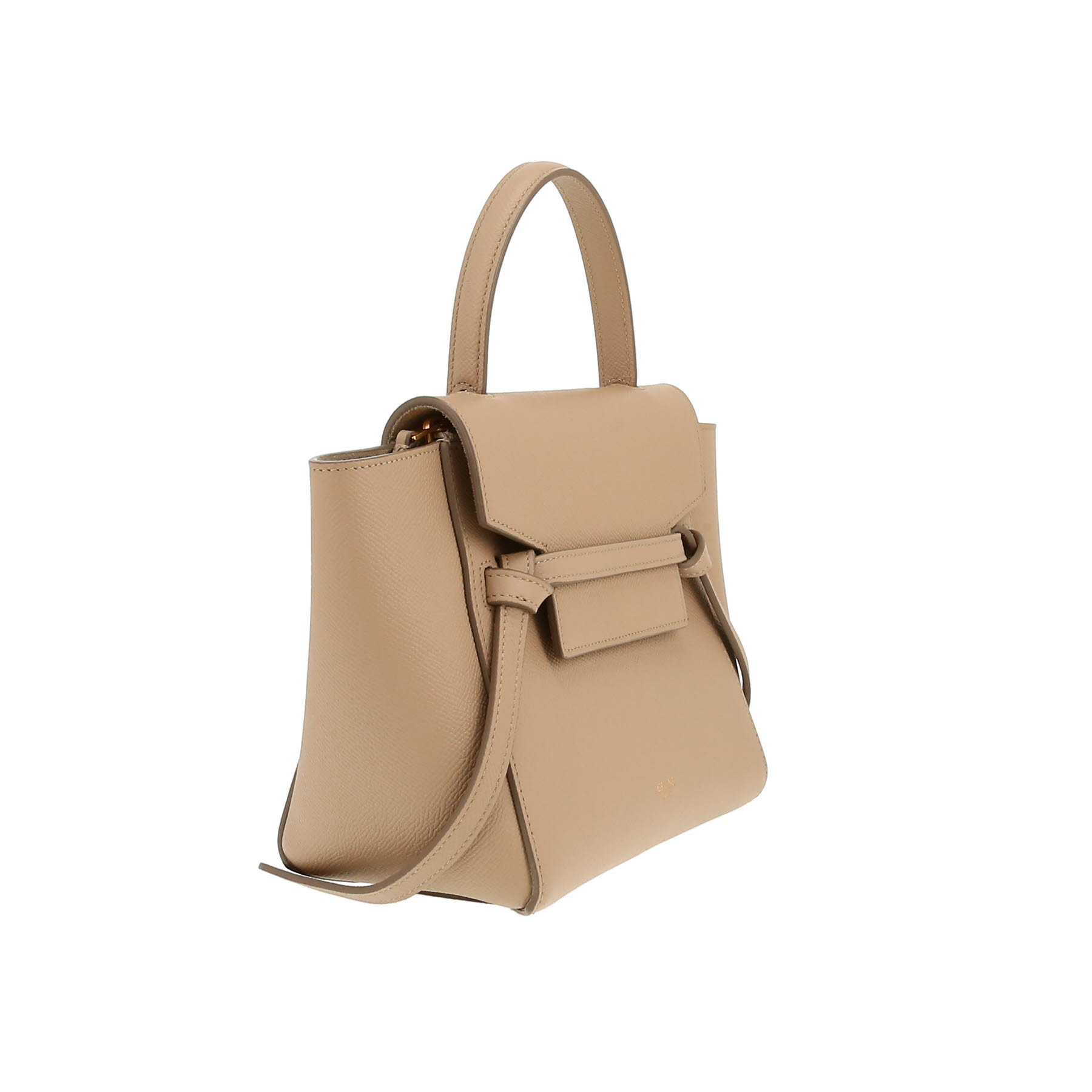 Bolso bandolera Celine  Belt Nano en cuero granulado beige