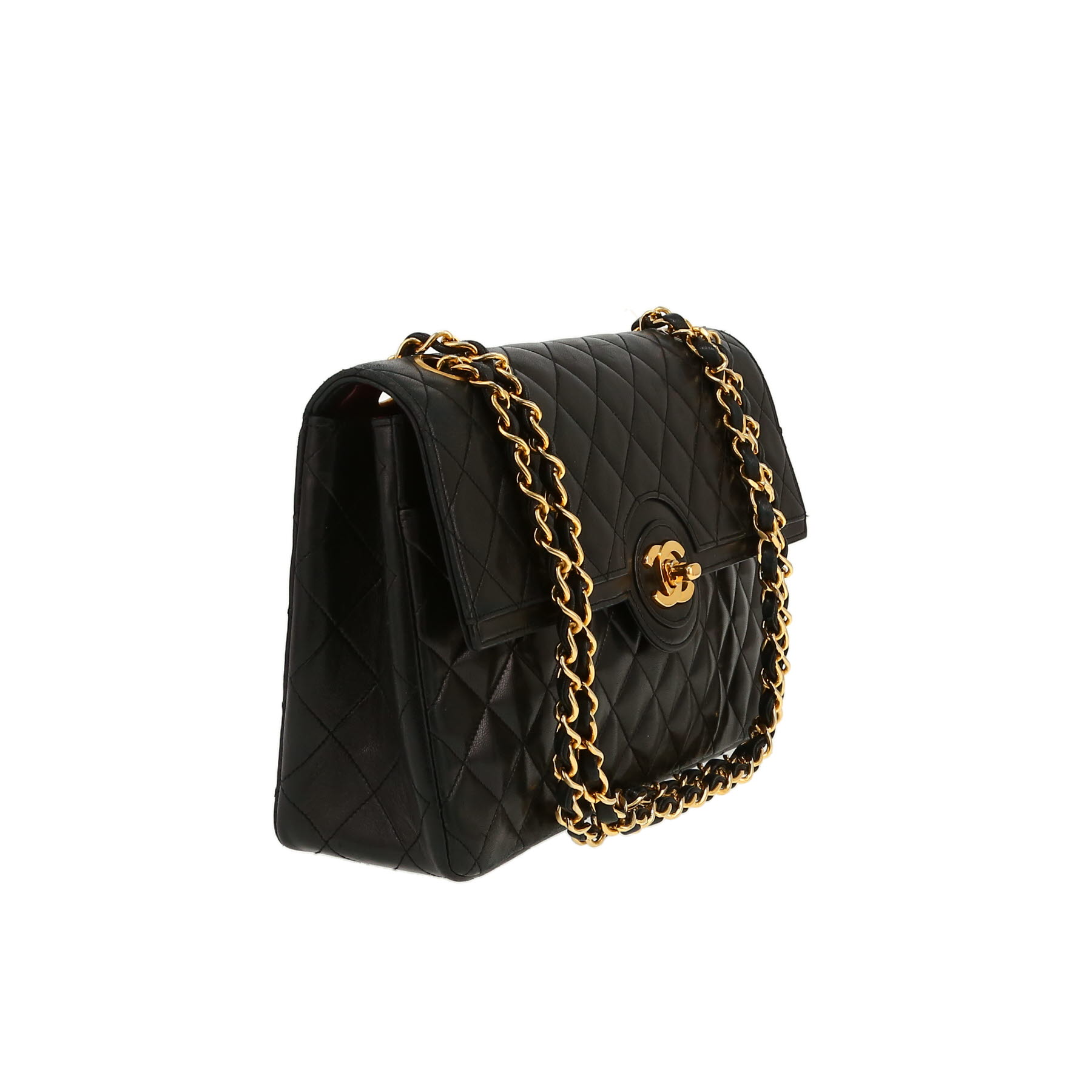 Chanel  Vintage handbag  in black quilted leather