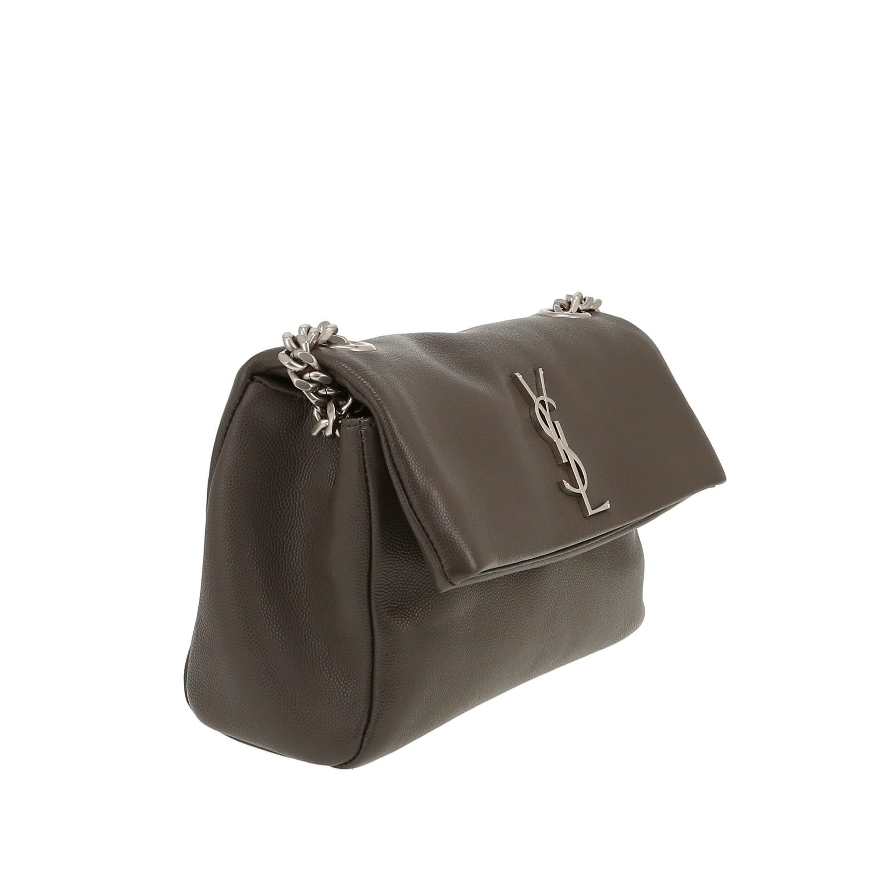 Saint Laurent  West Hollywood shoulder bag  in grey grained leather