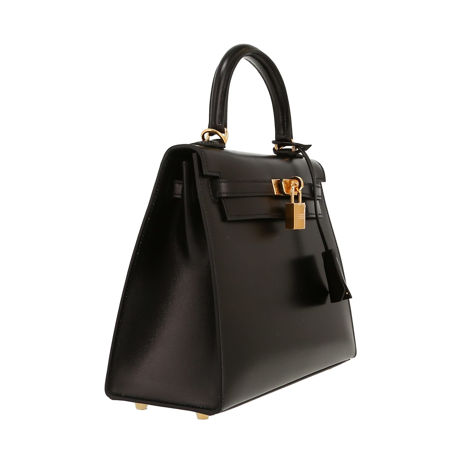 Hermès  Kelly 25 cm handbag  in black box leather