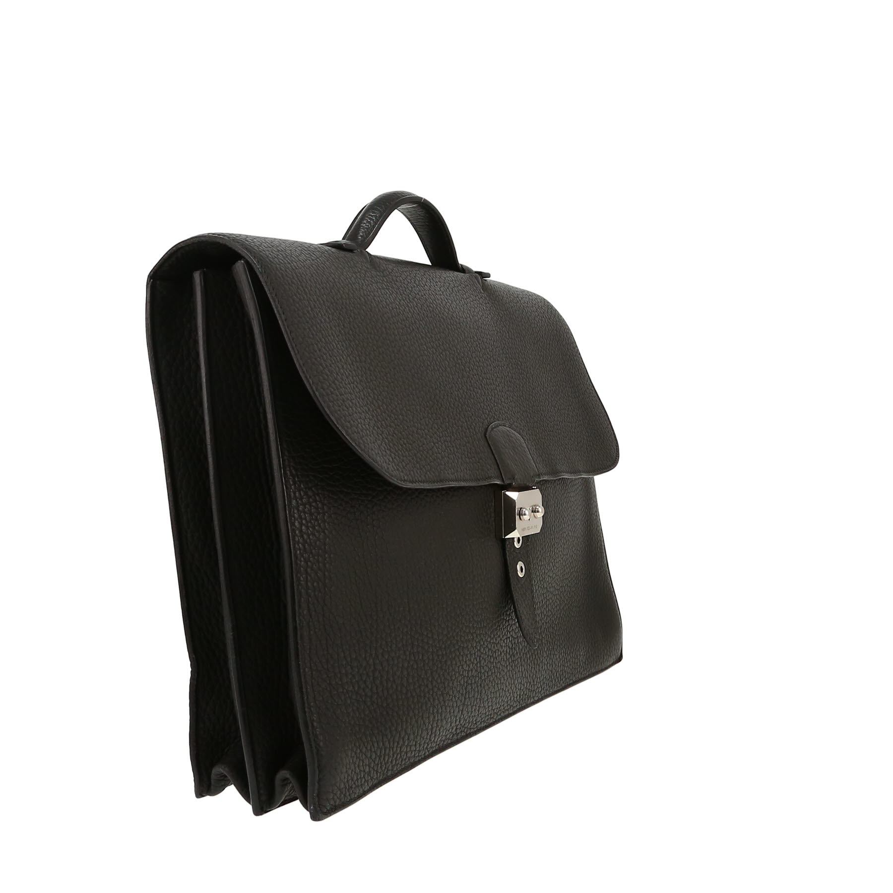 Hermès  Sac à dépêches briefcase  in black togo leather