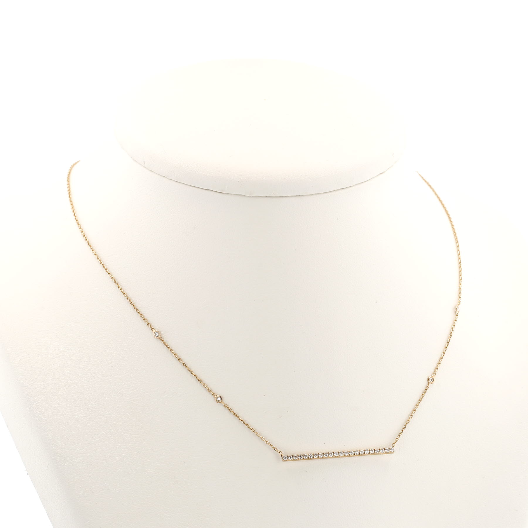 Collier Messika Gatsby Barrette en or rose et diamants Collier Messika Gatsby Barrette en or rose et diamants