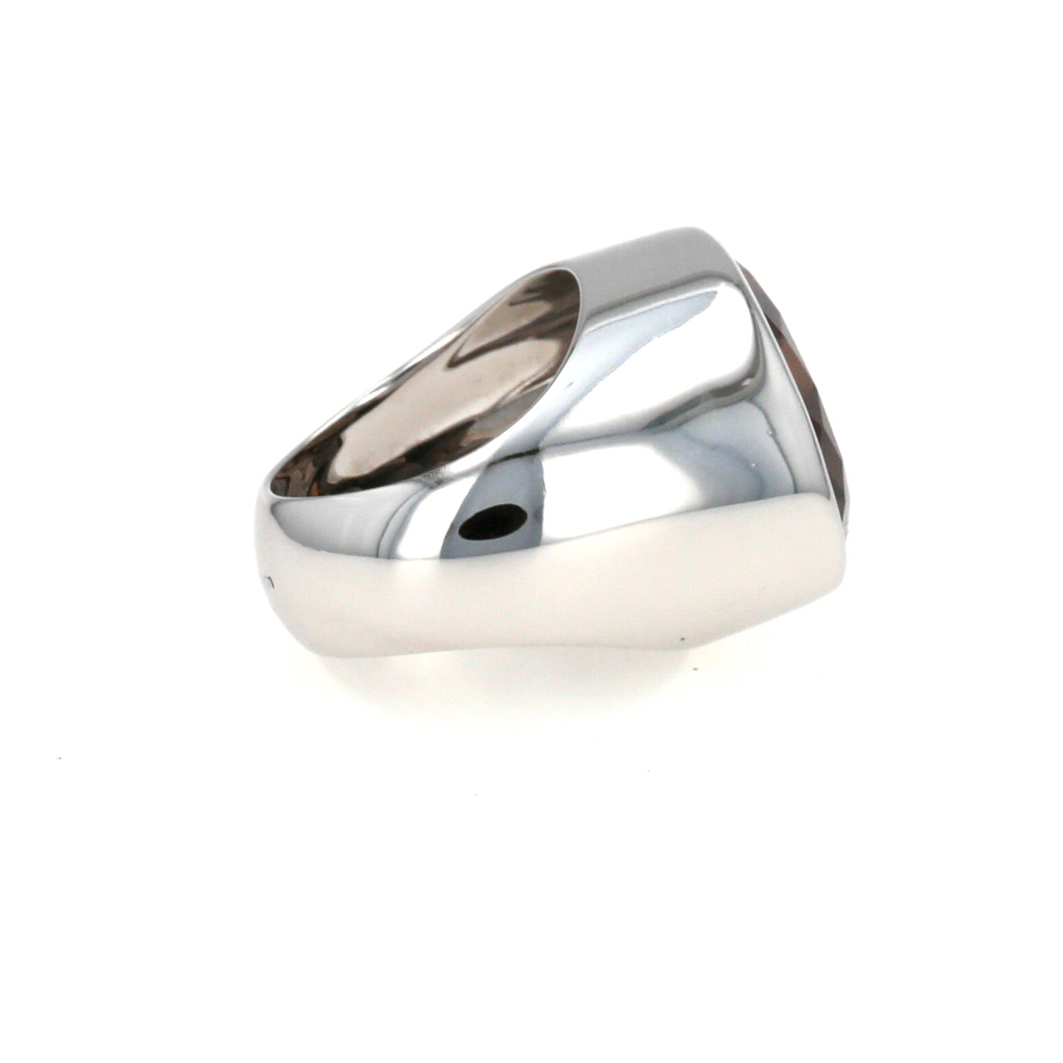Dinh Van  ring in white gold and smoked quartz