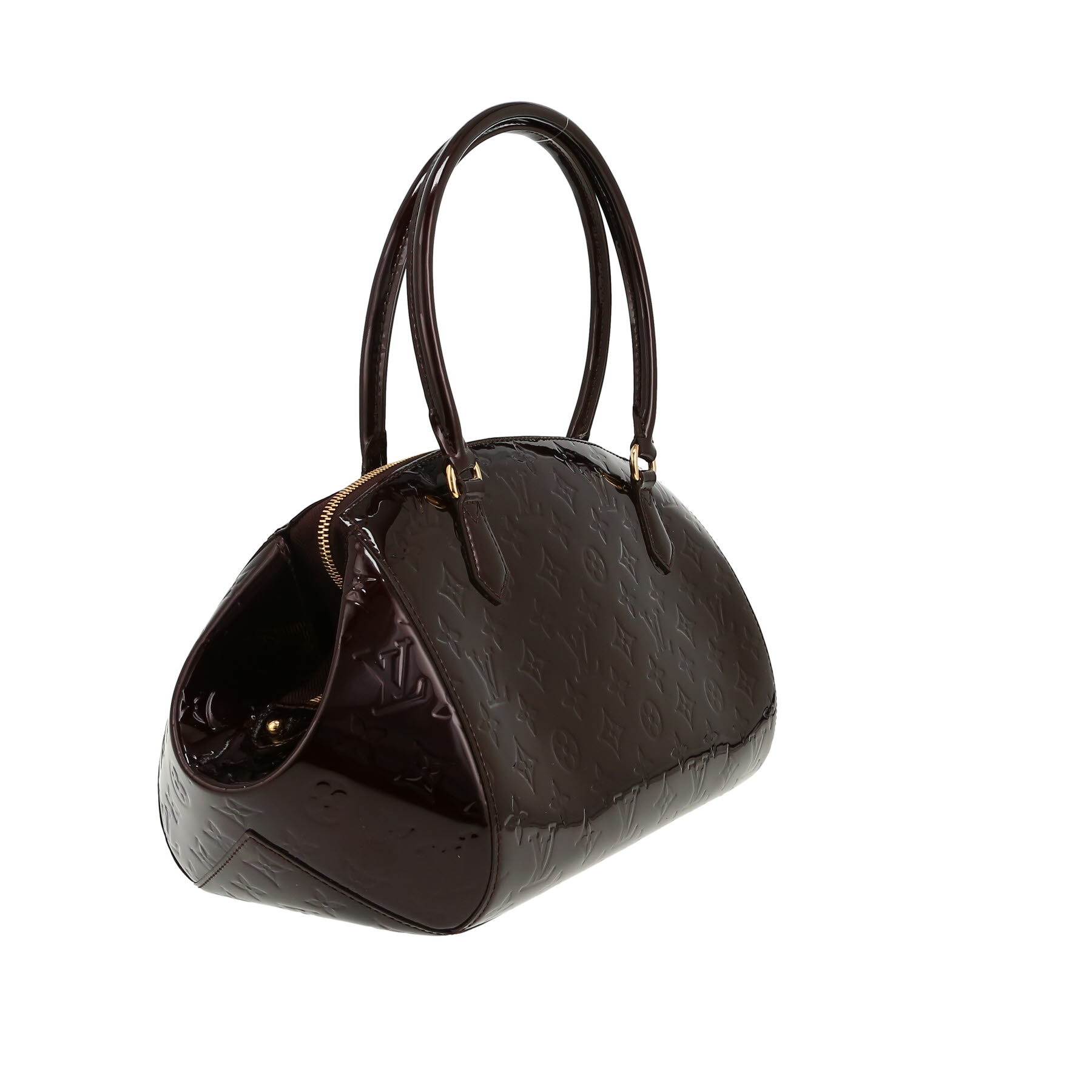 Sac à main Louis Vuitton  Sherwood en cuir verni monogram violet