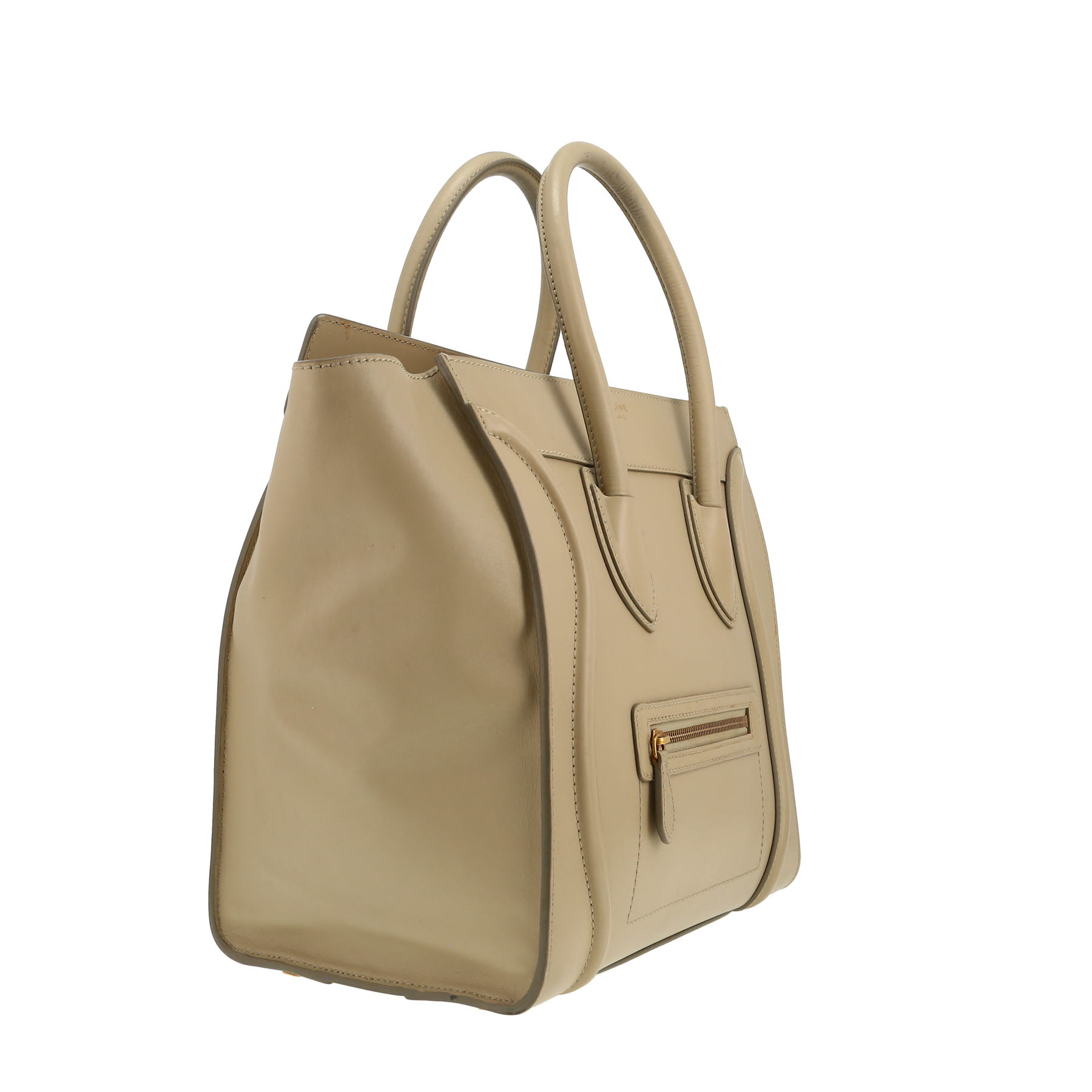 Borsa Celine  Luggage in pelle beige