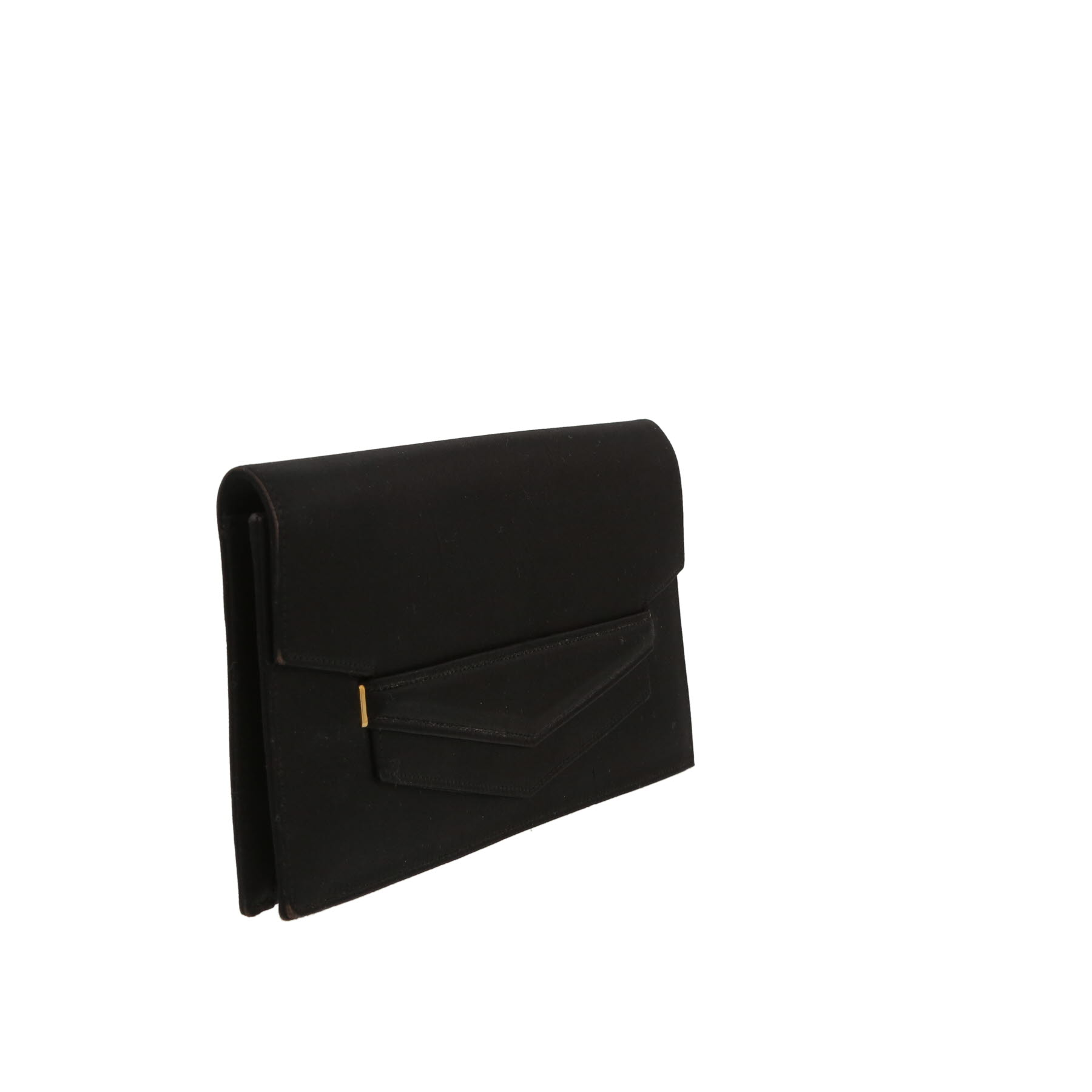 Pochette Hermès  Faco en satin noir