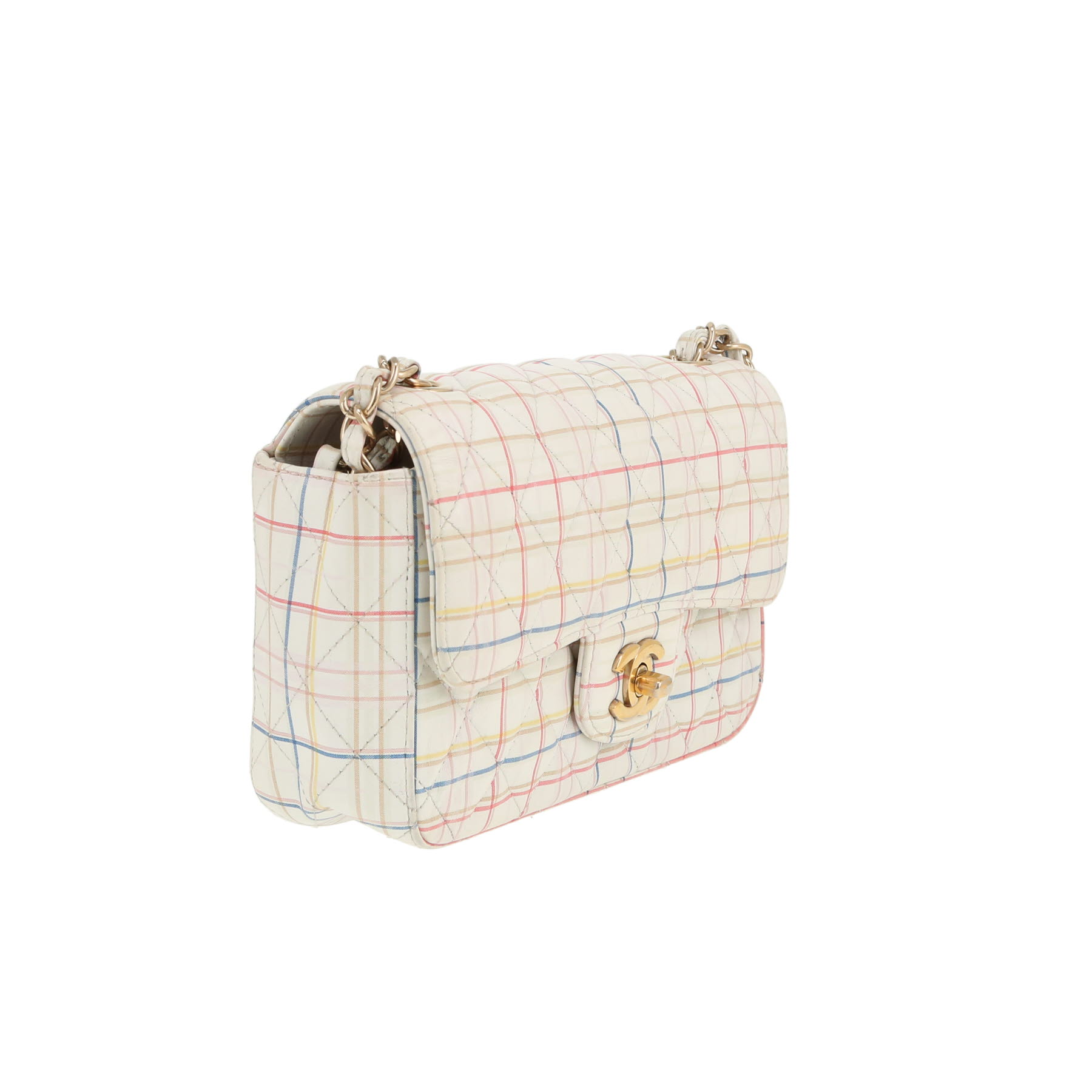 Borsa a tracolla Chanel  Mini Timeless in pelle trapuntata bianca