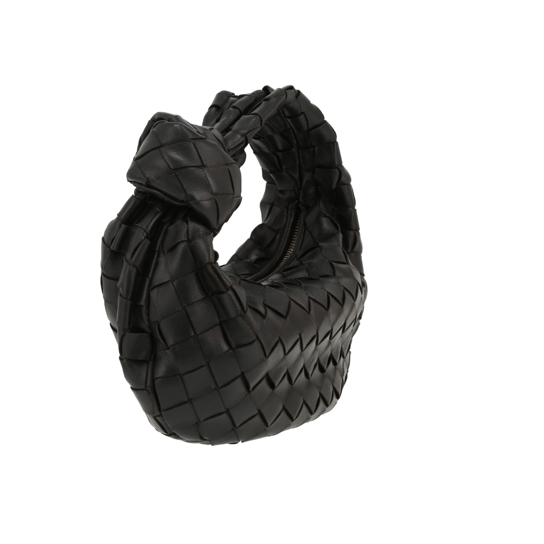 Borsa Bottega Veneta  Mini Jodie in pelle intrecciata nera