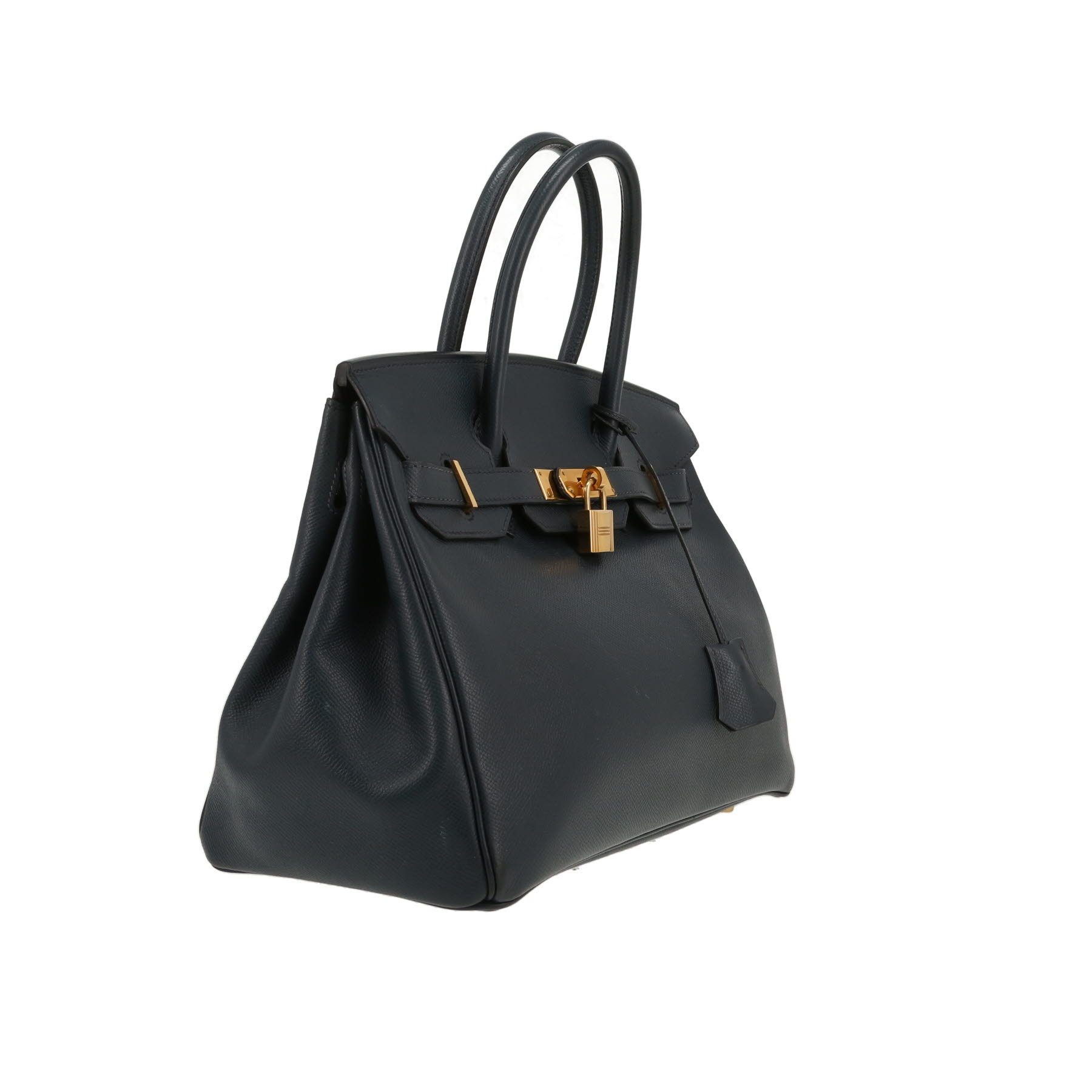 Hermès  Birkin 30 cm handbag  in blue Courchevel leather