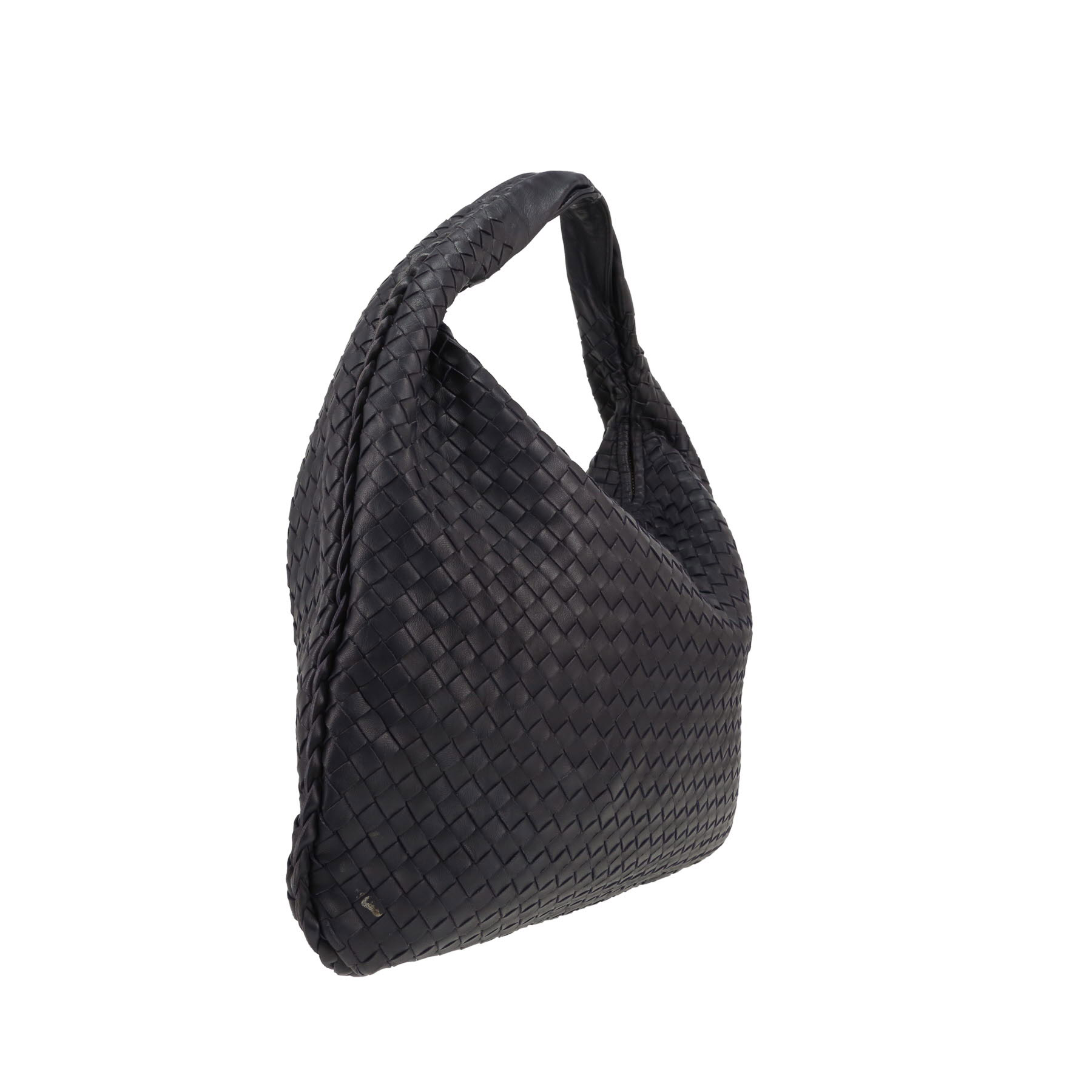 Sac à main Bottega Veneta  Veneta en cuir intrecciato bleu