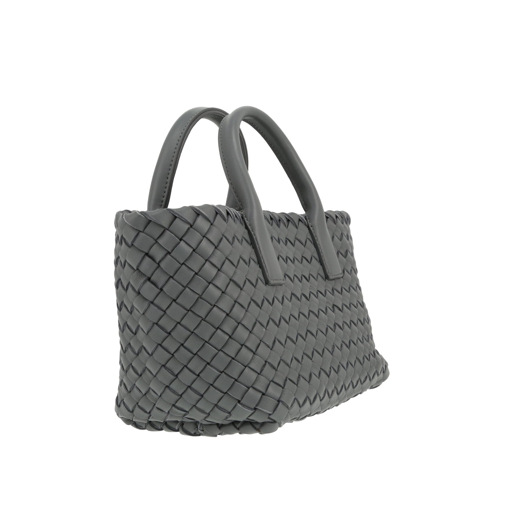 Sac cabas Bottega Veneta  Cabat petit modèle  en cuir intrecciato gris