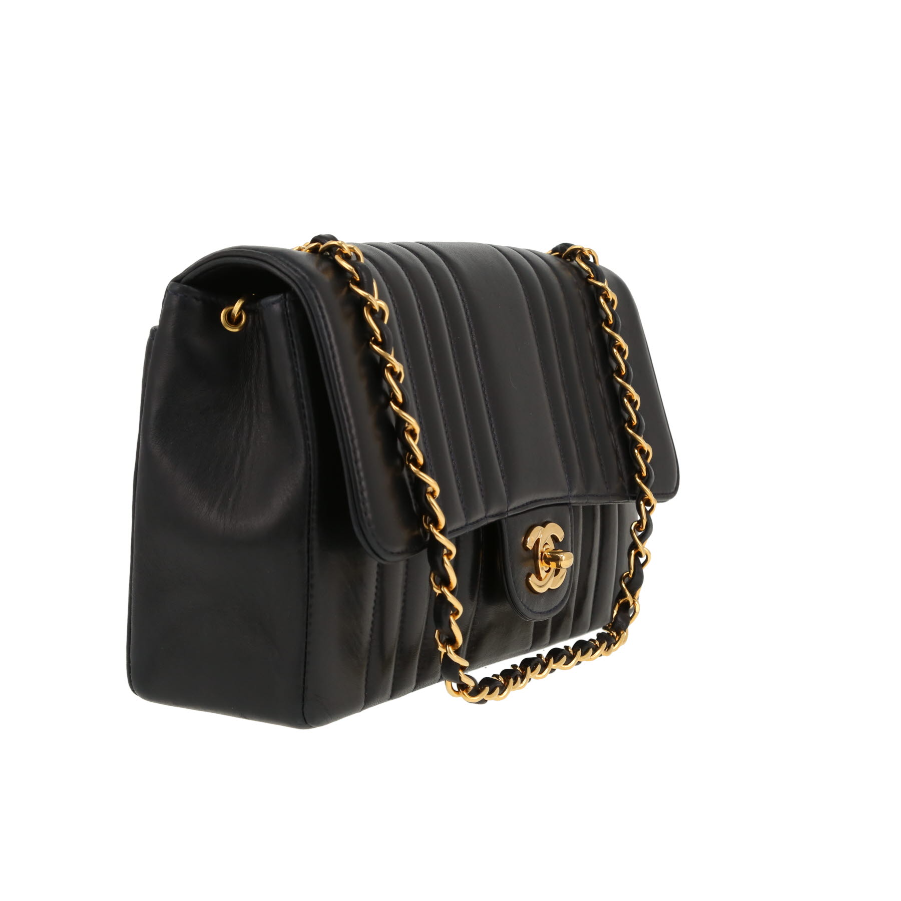 Borsa a tracolla Chanel  Timeless Classic in pelle trapuntata Bleu Marine