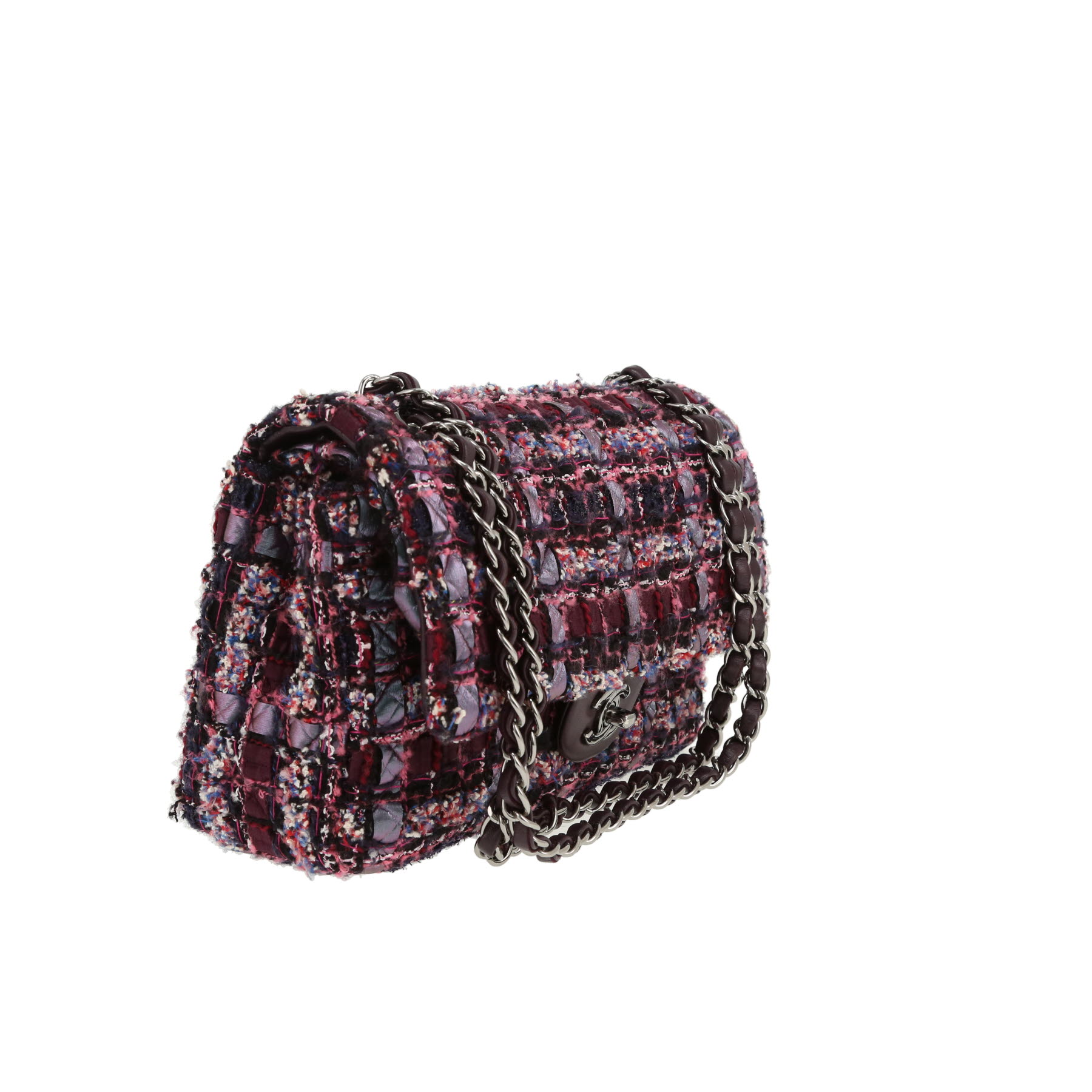 Chanel  Timeless Classic handbag  in purple tweed