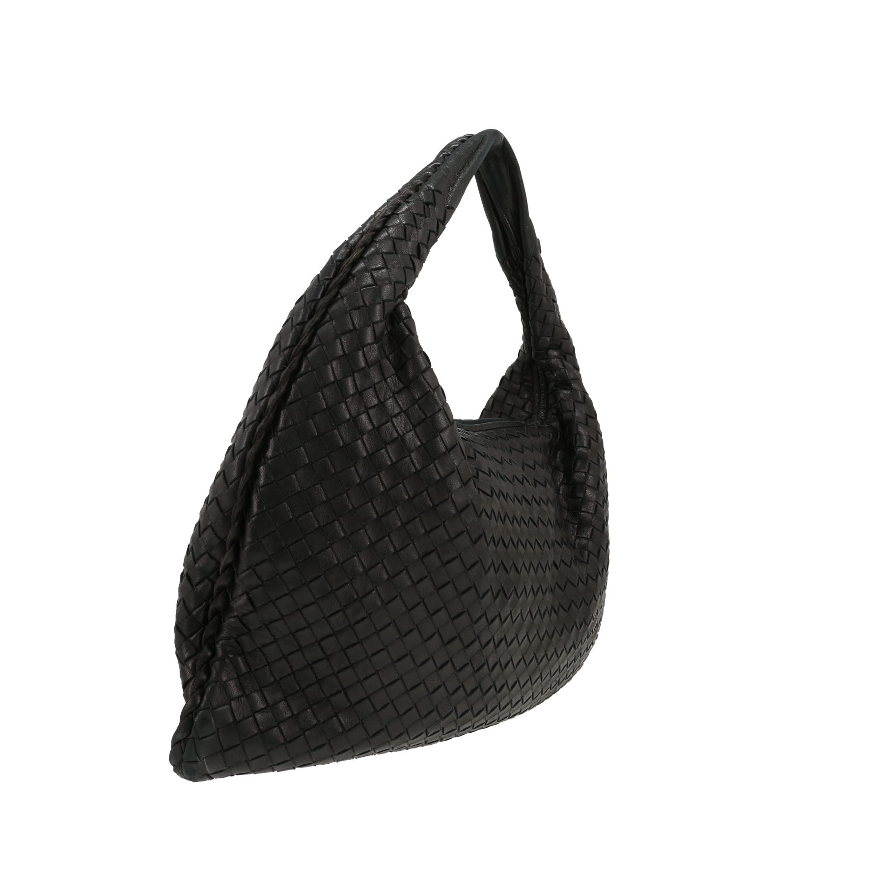 Sac à main Bottega Veneta  Veneta en cuir intrecciato noir