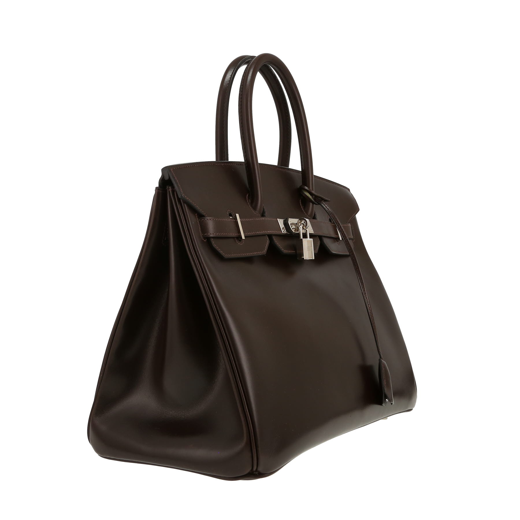 Borsa Hermès  Birkin 35 cm in pelle box marrone