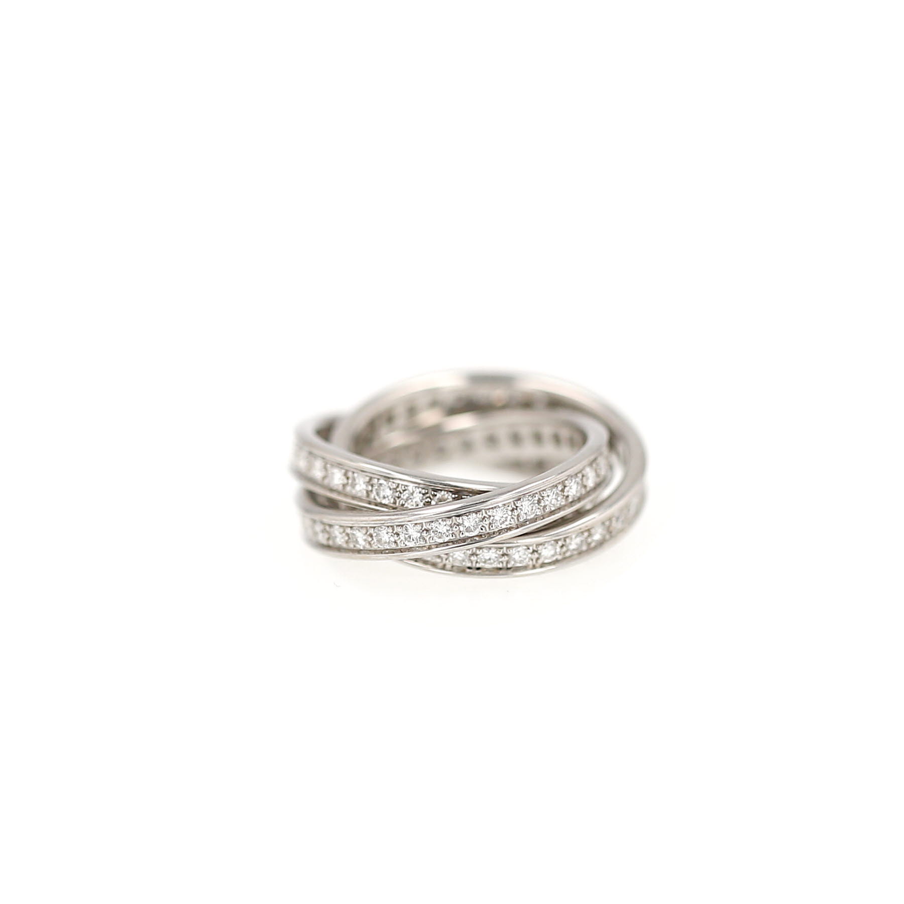 Cartier Trinity ring in white gold and diamonds Cartier Trinity ring in white gold and diamonds