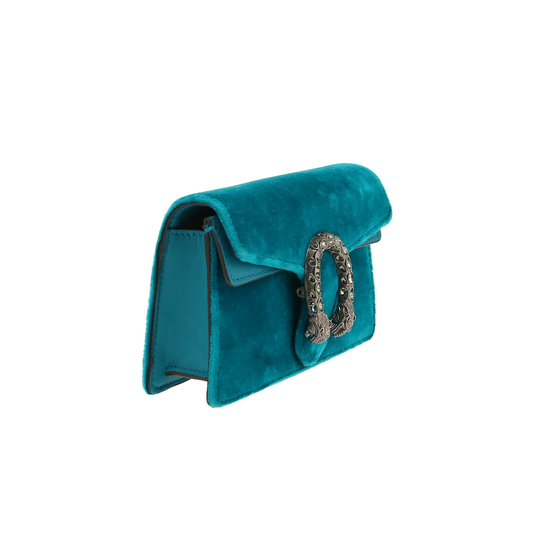 Gucci  Dionysus shoulder bag  in blue velvet  and blue leather