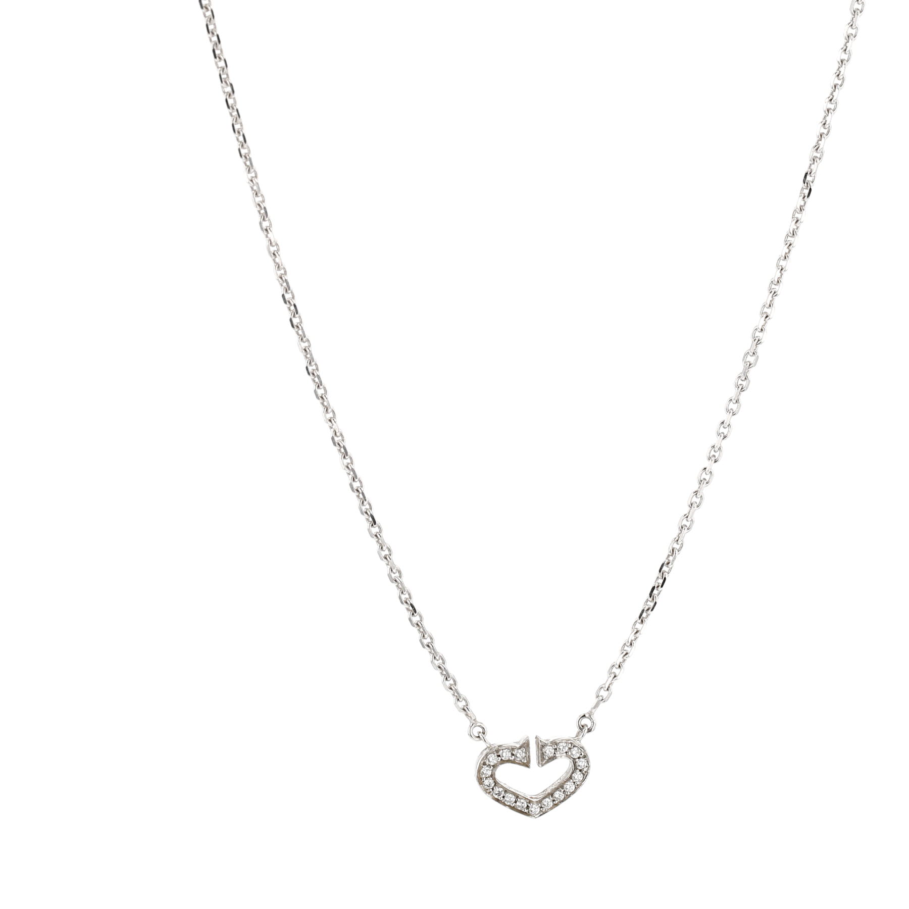 Collier Cartier C de Cartier en or blanc et diamants