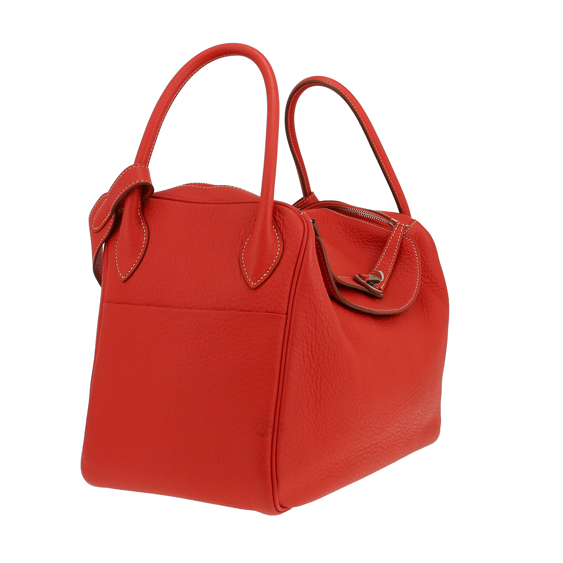 Hermès  Lindy 34 cm handbag  in Orange Terre Battue togo leather