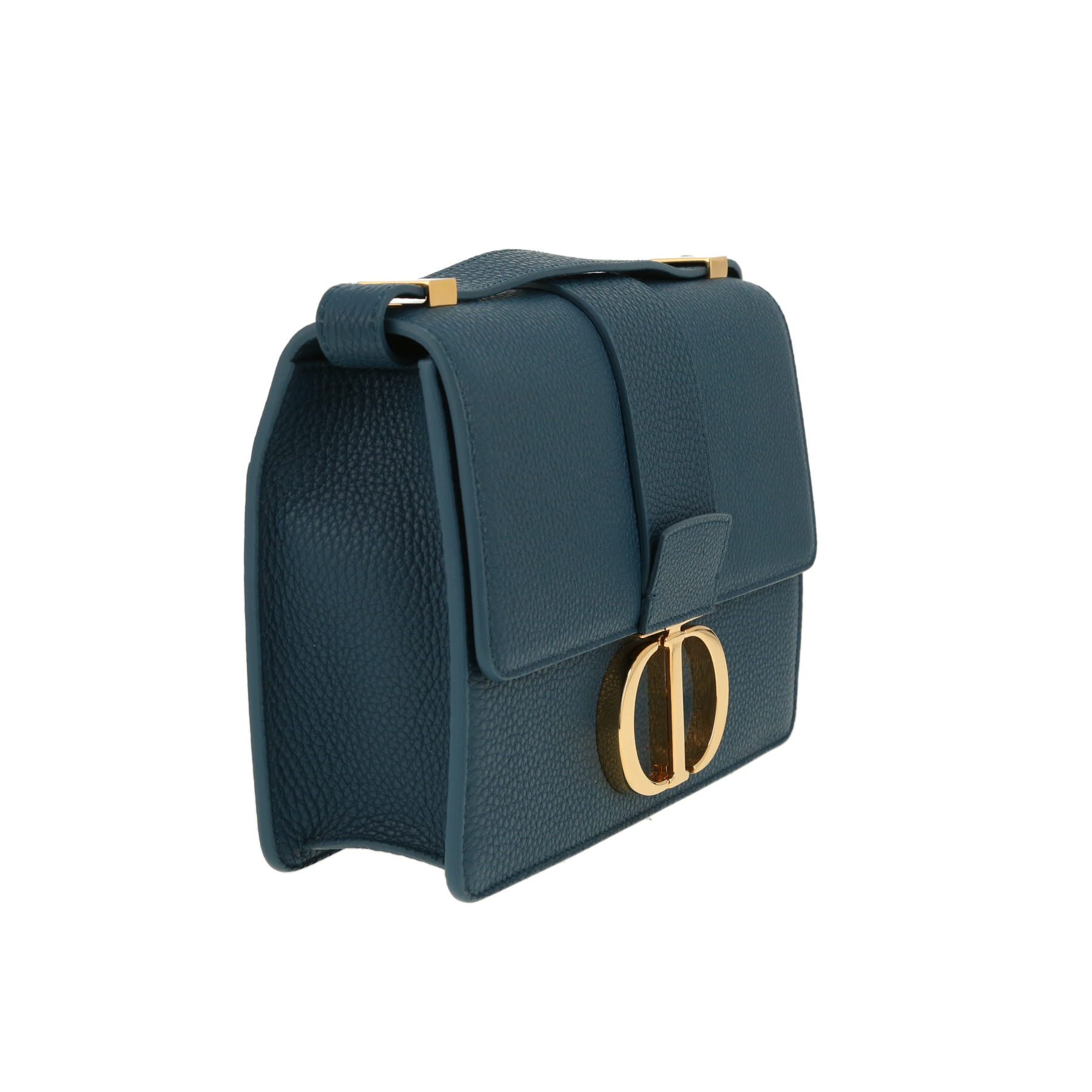 Bolso bandolera Dior  30 Montaigne en cuero granulado azul