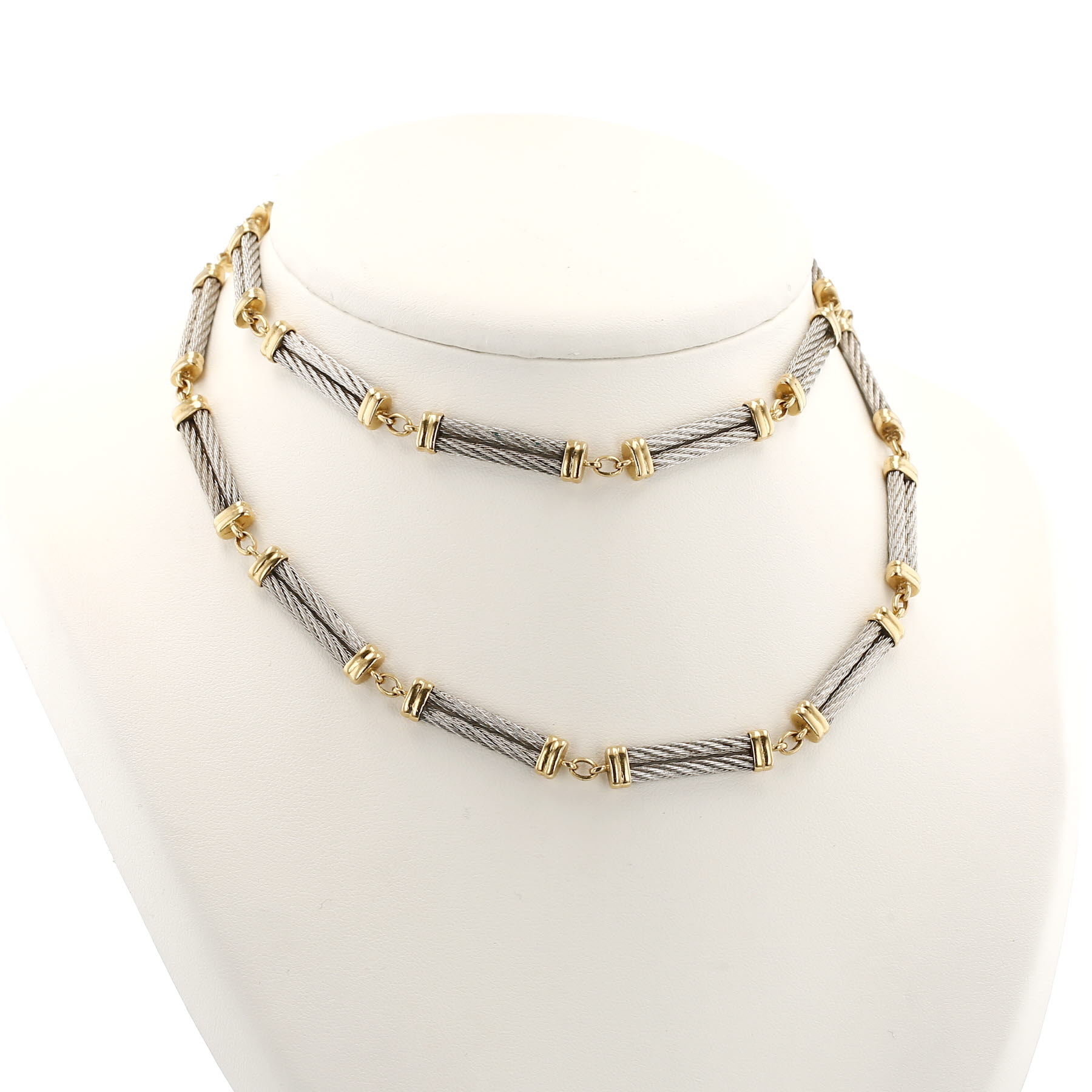 Collier Fred Force 10 en or jaune et acier