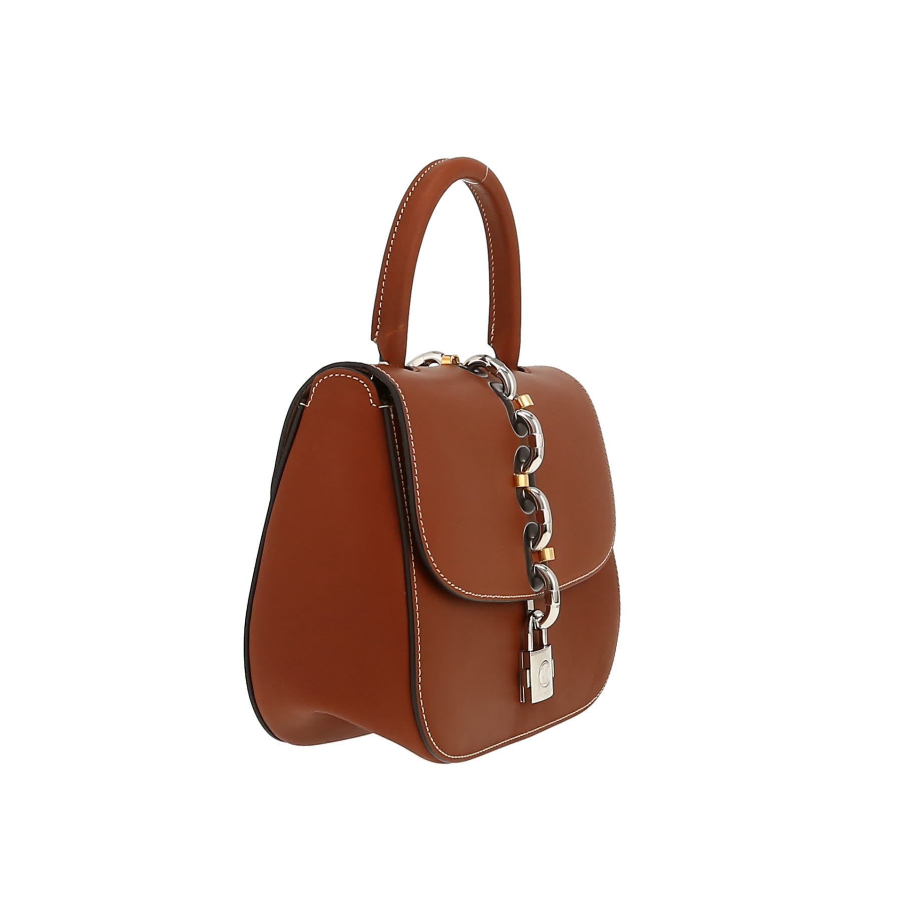Sac bandoulière Louis Vuitton  Chain It en cuir marron