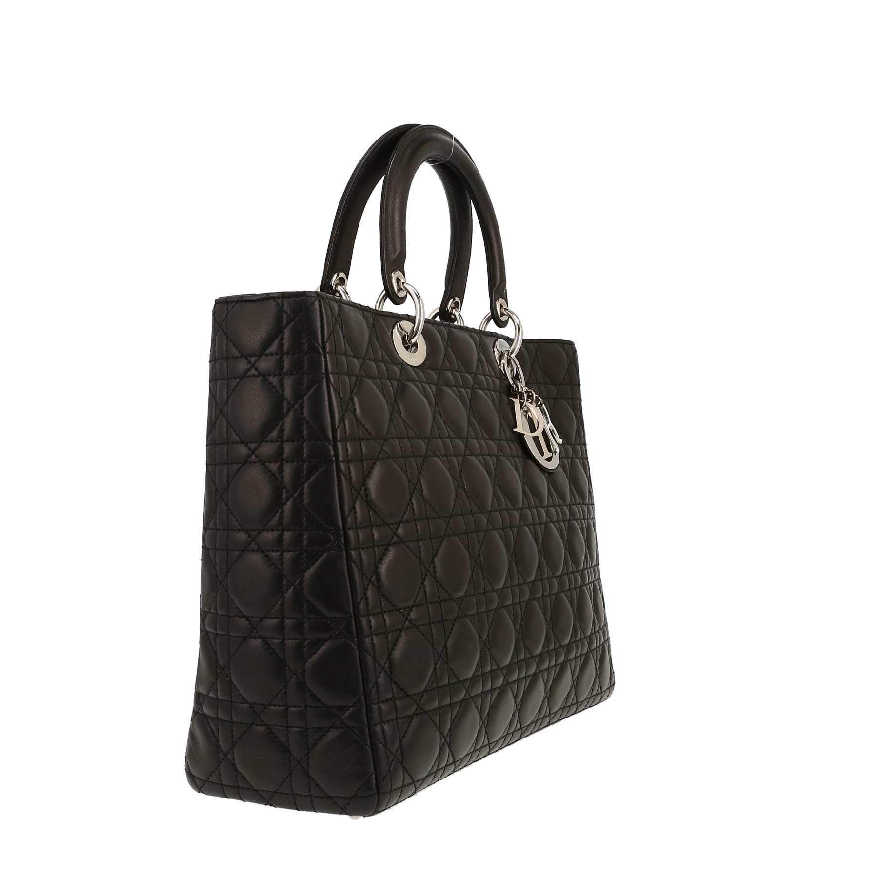 Borsa Dior  Lady Dior in pelle cannage nera