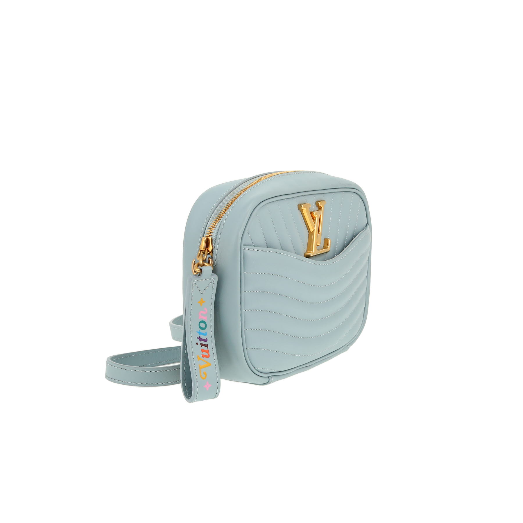 Sac bandoulière Louis Vuitton  New Wave en cuir matelassé bleu